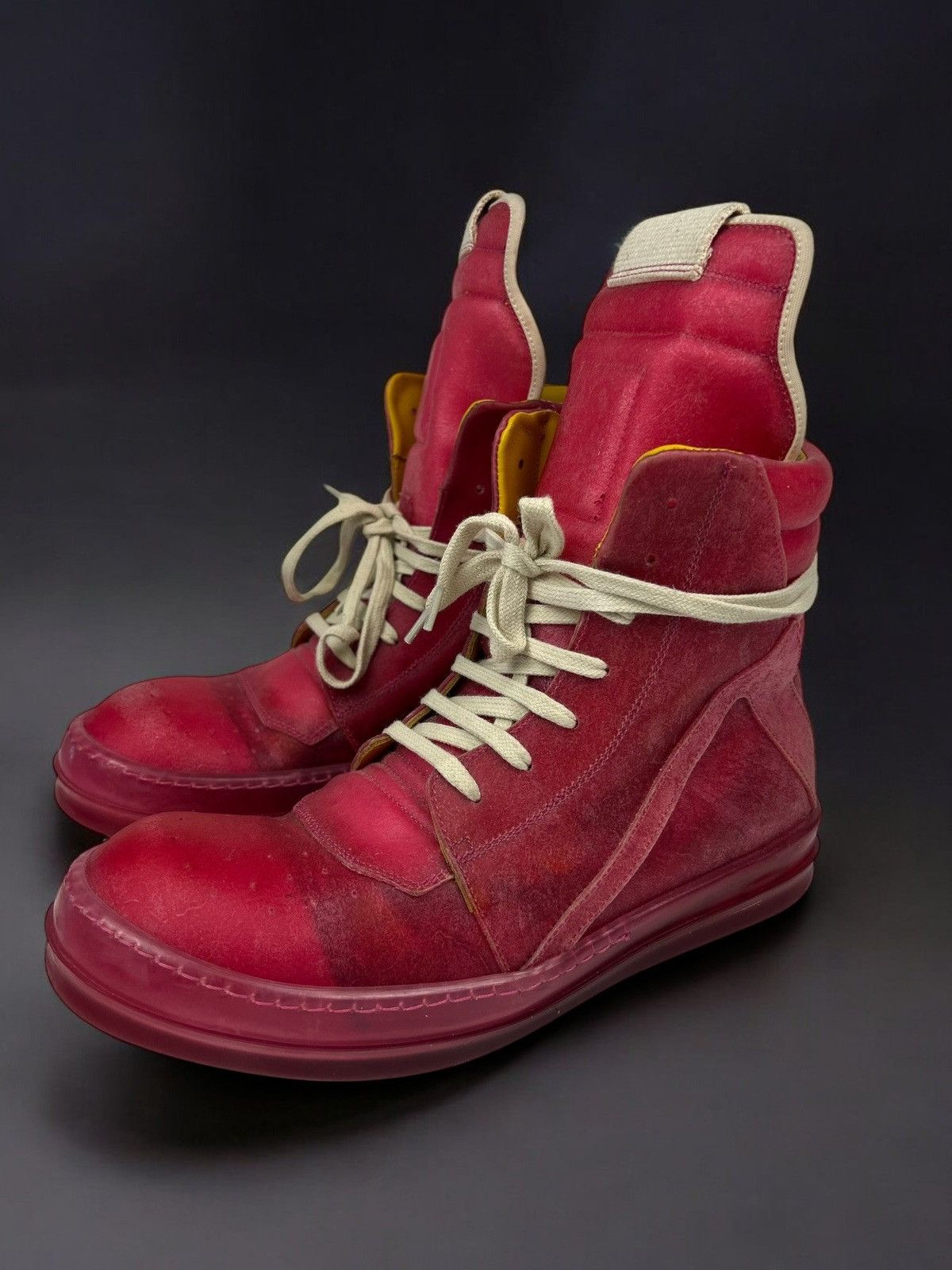 Rick Owens × Rick Owens Drkshdw Rick Owens Geobasket Hot Pink 