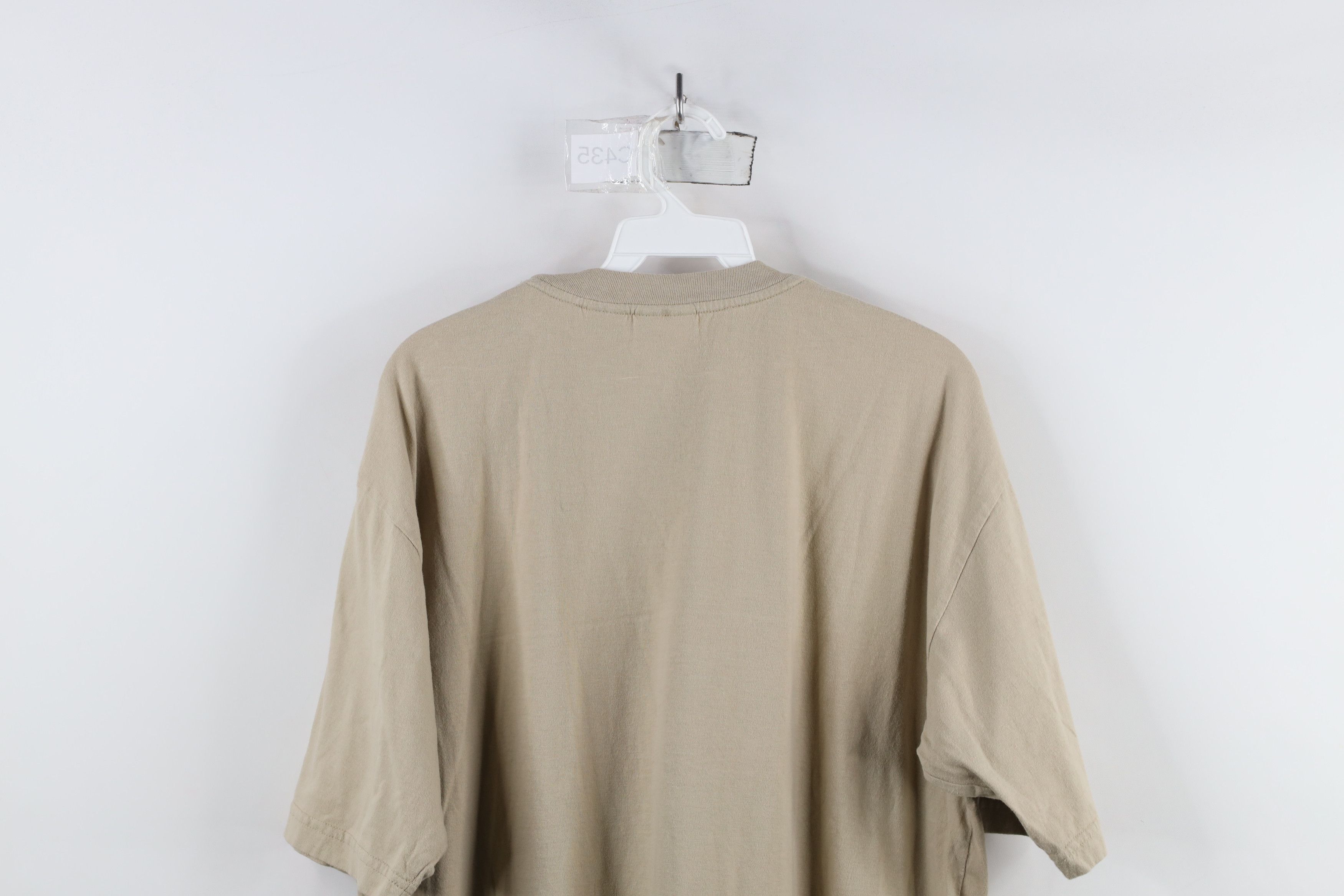 Vintage Vintage 90s Streetwear Short Sleeve T-Shirt Beige Cotton Size US L / EU 52-54 / 3 - 11 Thumbnail