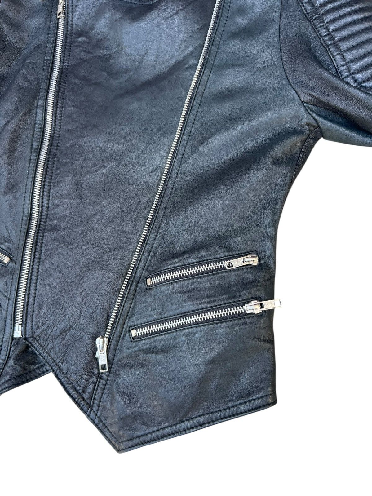 Leather Unknown Brand High Quality Napa Leather Padded Crop Jacket Size US XS / EU 42 / 0 - 12 Thumbnail