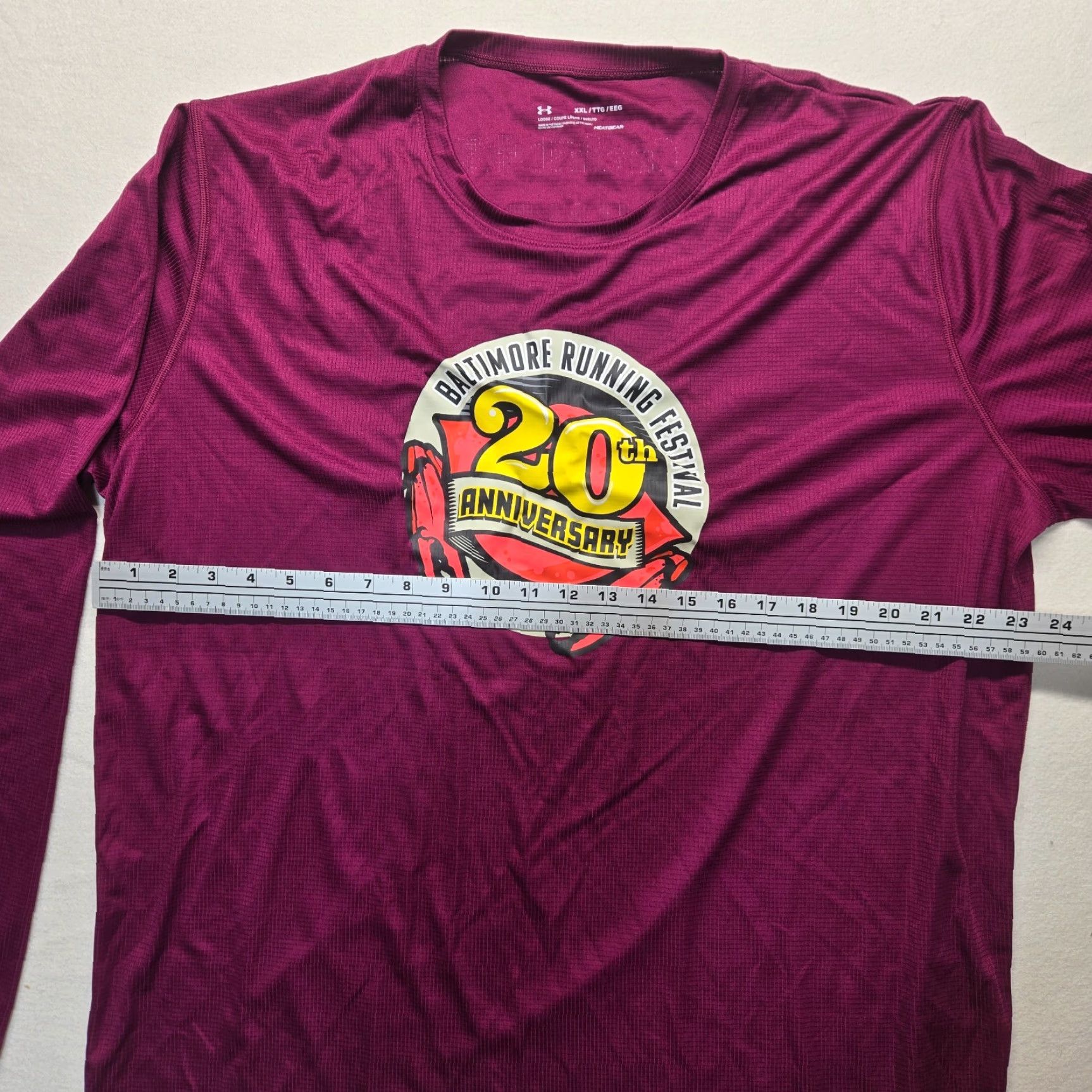 Under Armour Under Armour Shirt Long Sleeve Baltimore 2001 Running Festival Mens 2XL Purple Shirt Mens 2XL Under Armour HeatGear Size US XXL / EU 58 / 5 - 4 Thumbnail