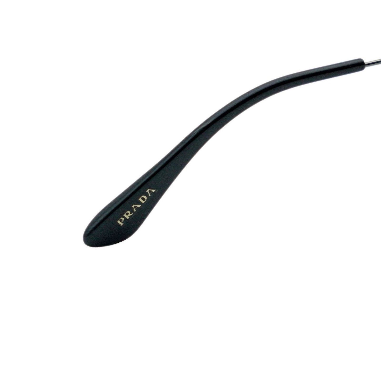 Prada Prada Gunmetal Half Rimless Logo Gradient Pilot Sunglasses Size ONE SIZE - 8 Thumbnail