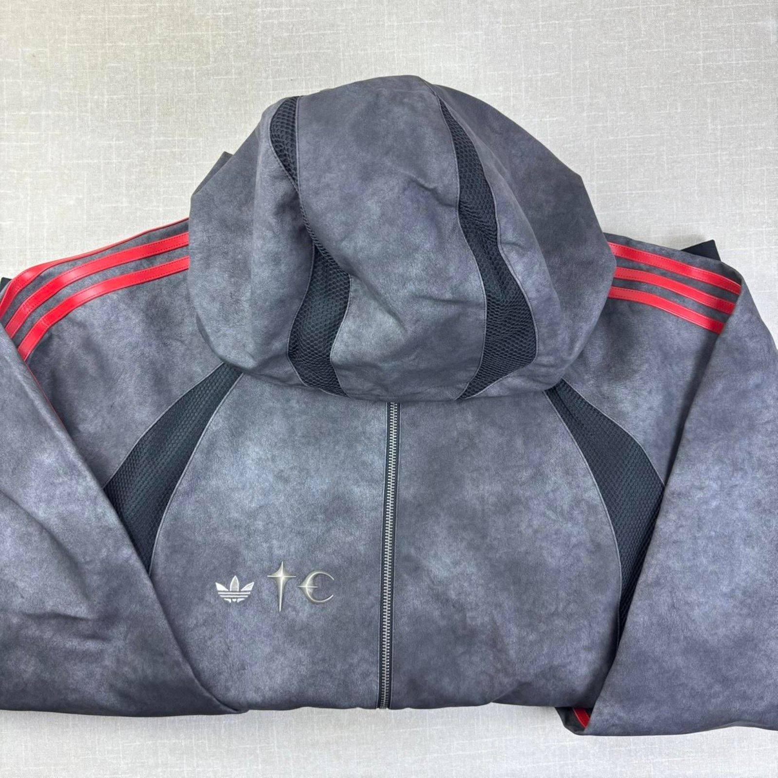 Adidas adidas x Thug Club Leather Jacket “Black Antique Silver” 2XL Size US XXL / EU 58 / 5 - 3 Thumbnail