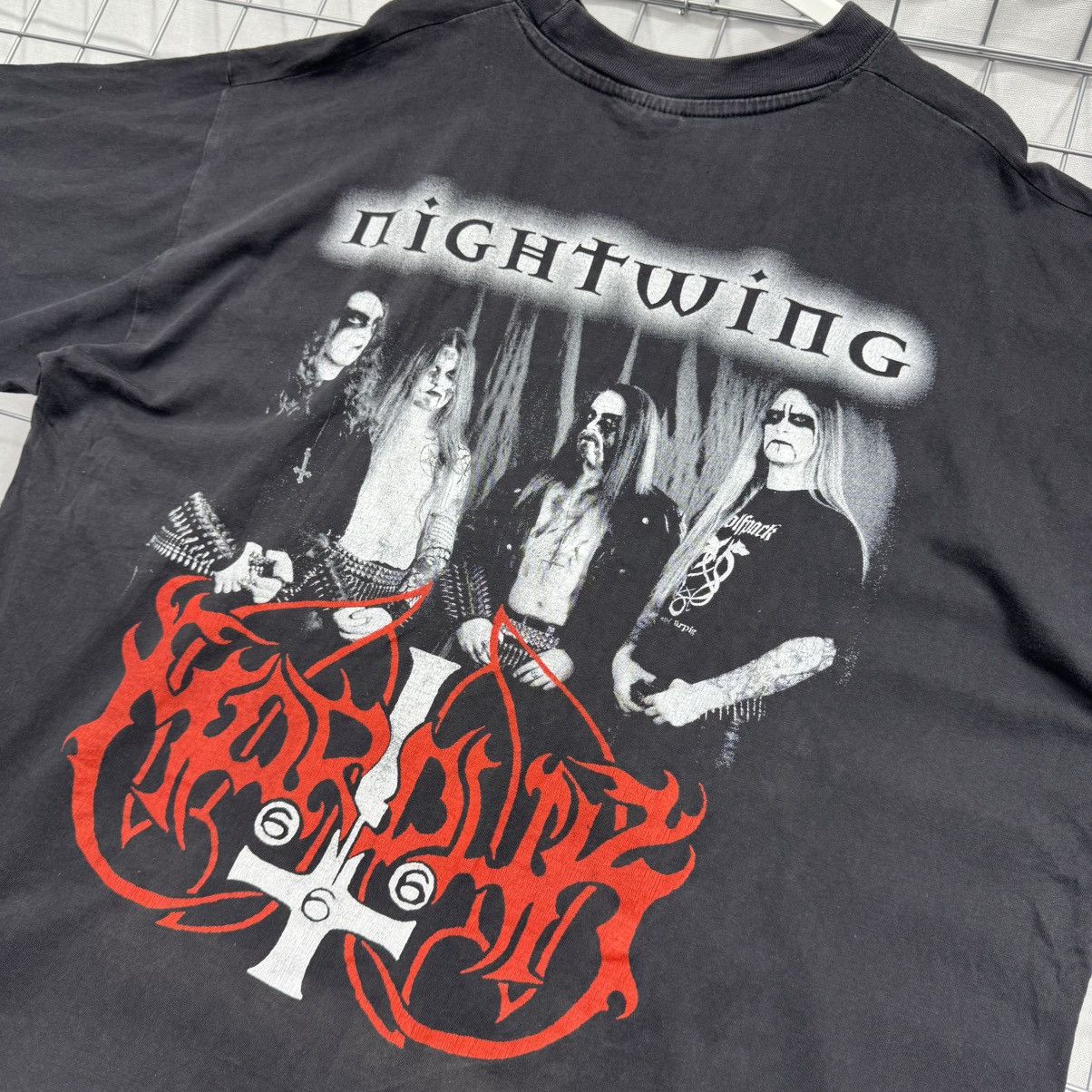 Vintage Vintage Marduk Nightwing 1998 Black Metal Band Tee Trashed Size US XL / EU 56 / 4 - 10 Thumbnail