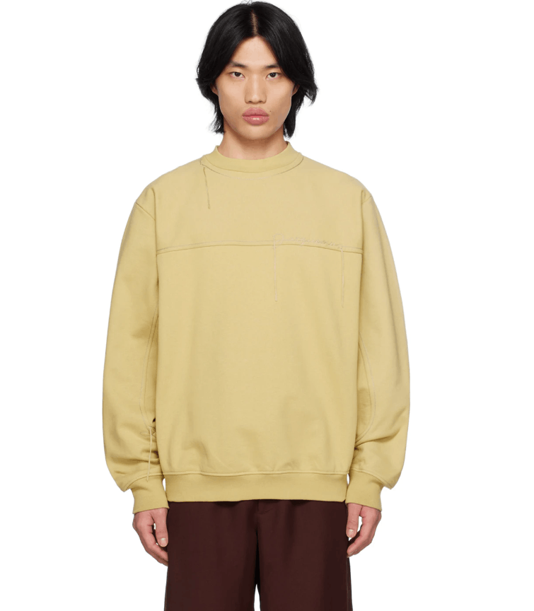 image of Ss23 Jacquemus "le Sweatshirt Fio" Sweatshirt S in Beige, Men's (Size Small)