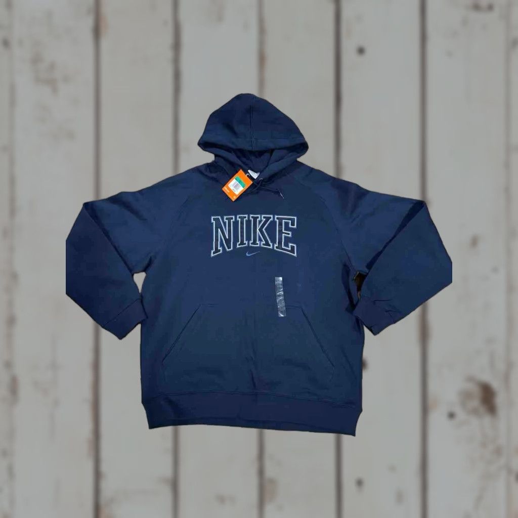 Nike VINTAGE Nike Spellout Logo Pullover Hoodie Mens XL Navy Blue Deadstock 2007 Size US XL / EU 56 / 4 - 1 Thumbnail