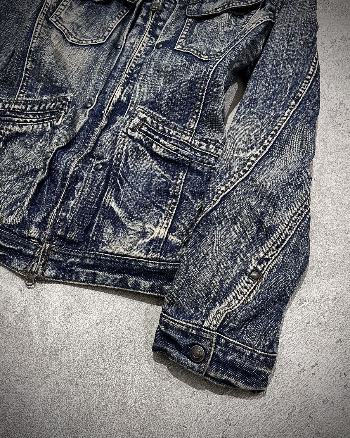 Japanese Brand 2000s Rattle Trap Biker Denim Jacket Vkei Lgb Style Size US M / EU 48-50 / 2 - 3 Thumbnail