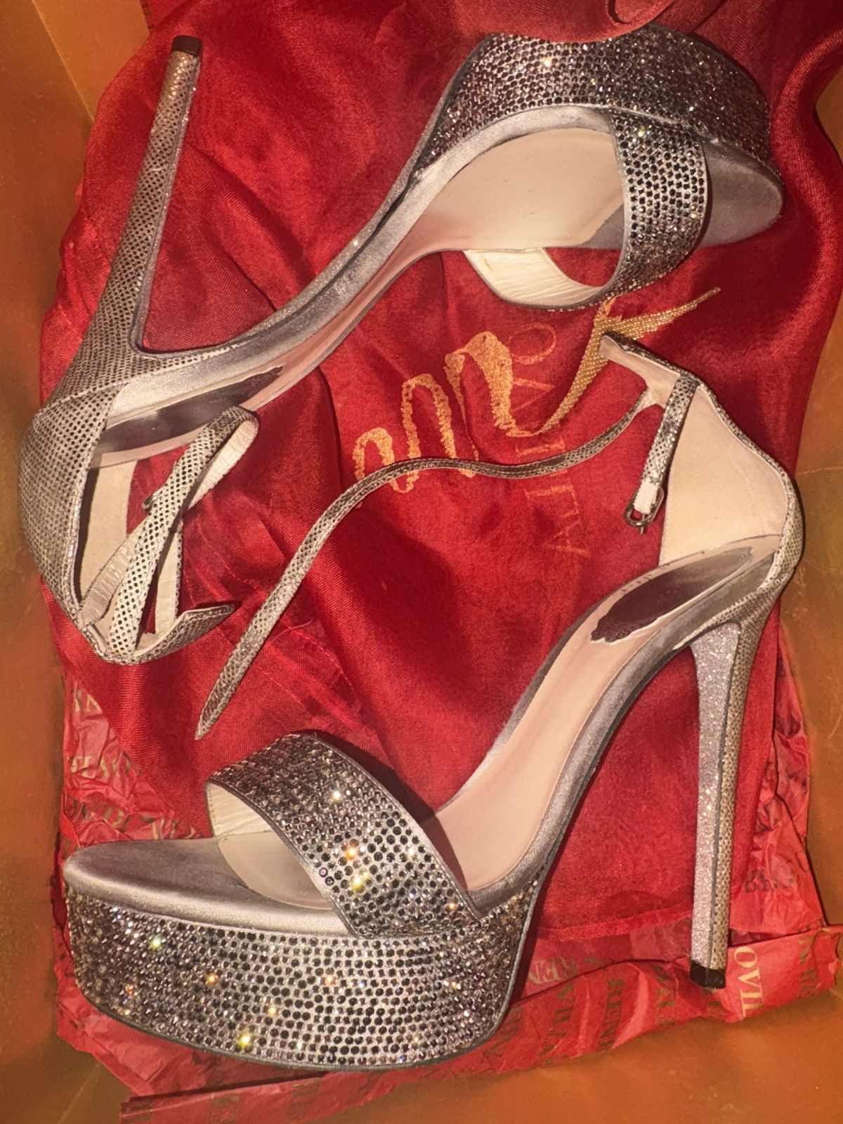 Rene Caovilla rene caovilla heels silver platform Size US 7.5 / IT 37.5 - 1 Thumbnail