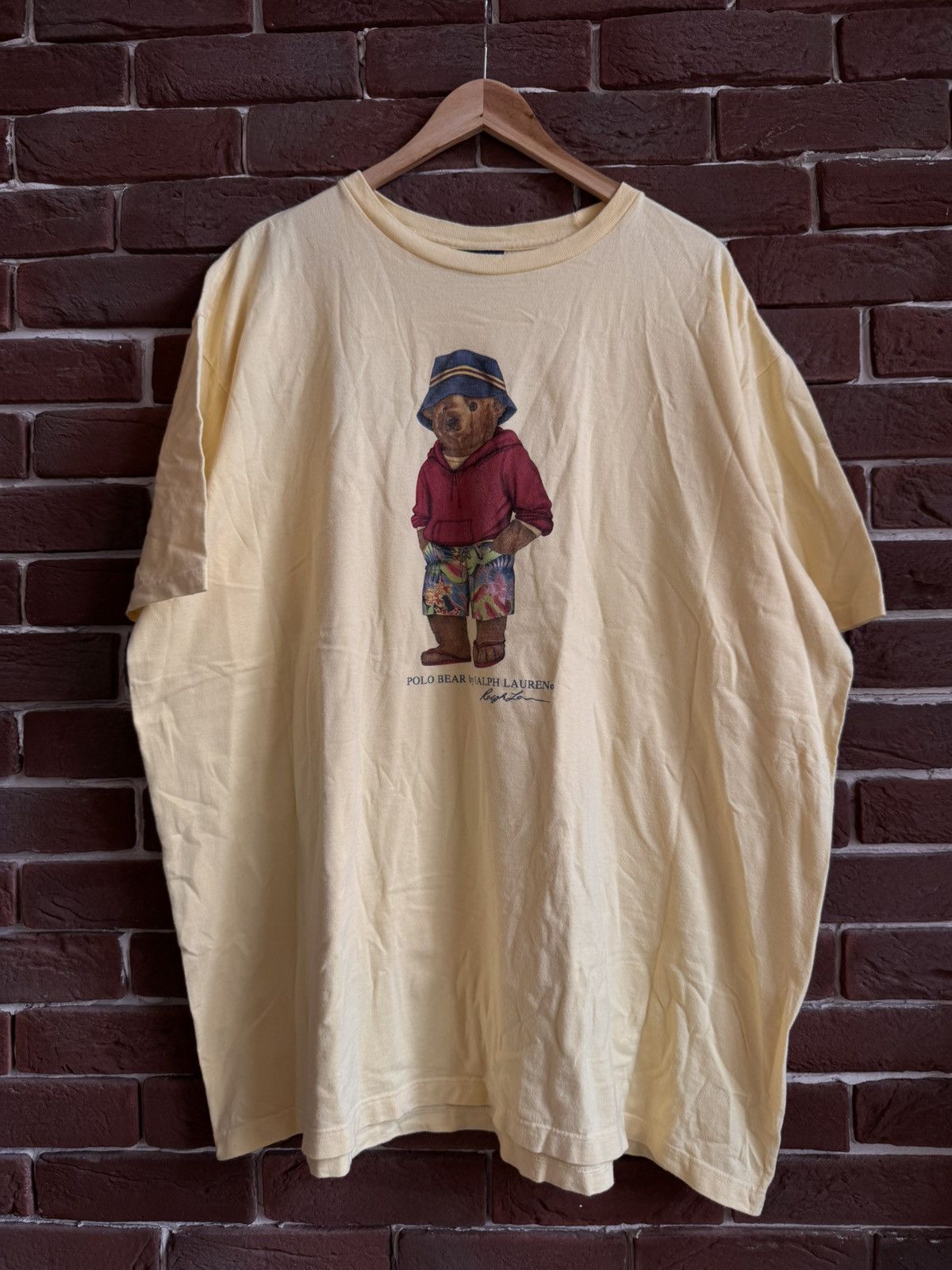 Polo Ralph Lauren Vintage Polo Bear Ralph Lauren Tshirt Yellow 2XL Streetwear Size US XXL / EU 58 / 5 - 2 Thumbnail