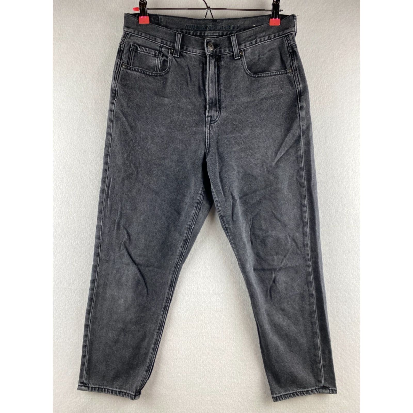American Eagle Outfitters American Eagle Outfitters Jeans Womens 12 Black High Rise Loose Fit Denim 31x23 Size 34" / US 12 / IT 48 - 2 Thumbnail