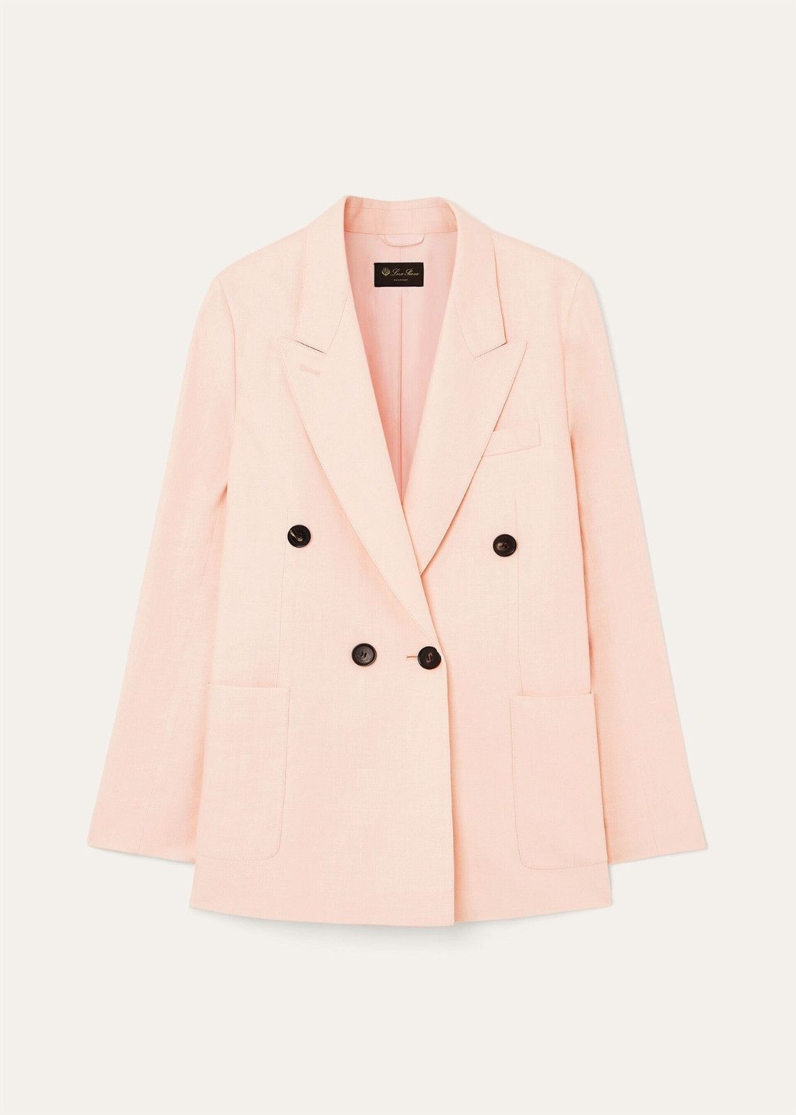 Loro Piana o1srvl11e0526 FAP0065 Genny Double-breasted Jacket in Pink Size XS / US 0-2 / IT 36-38 - 1 Thumbnail