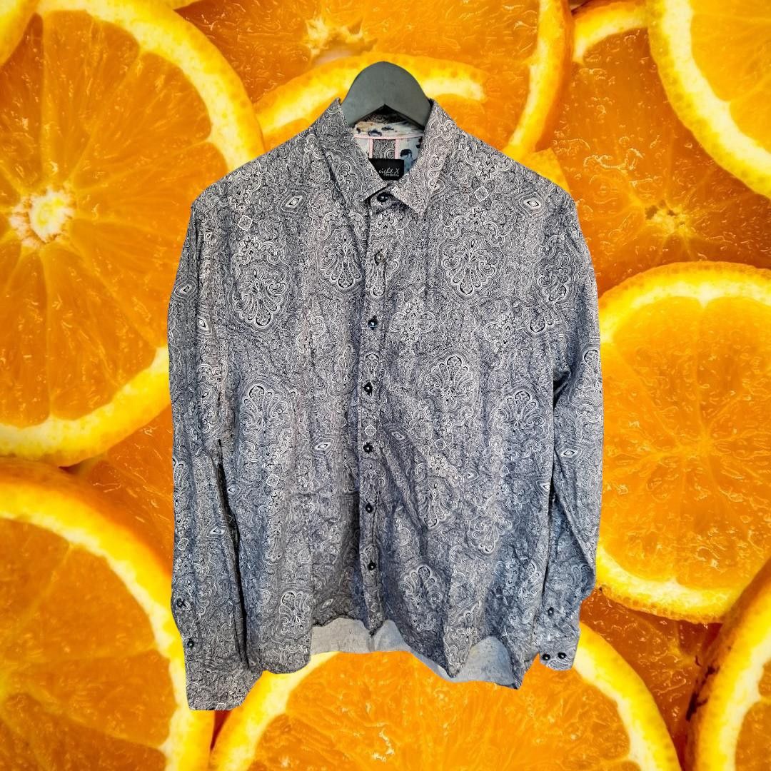 Insight Insight X Classic Fit Black and White Paisley Button Up Shir Size US M / EU 48-50 / 2 - 1 Thumbnail