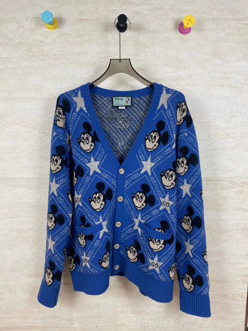 Gucci Gucci Disney co-branded Mickey blue cardigan sweater 2501-N