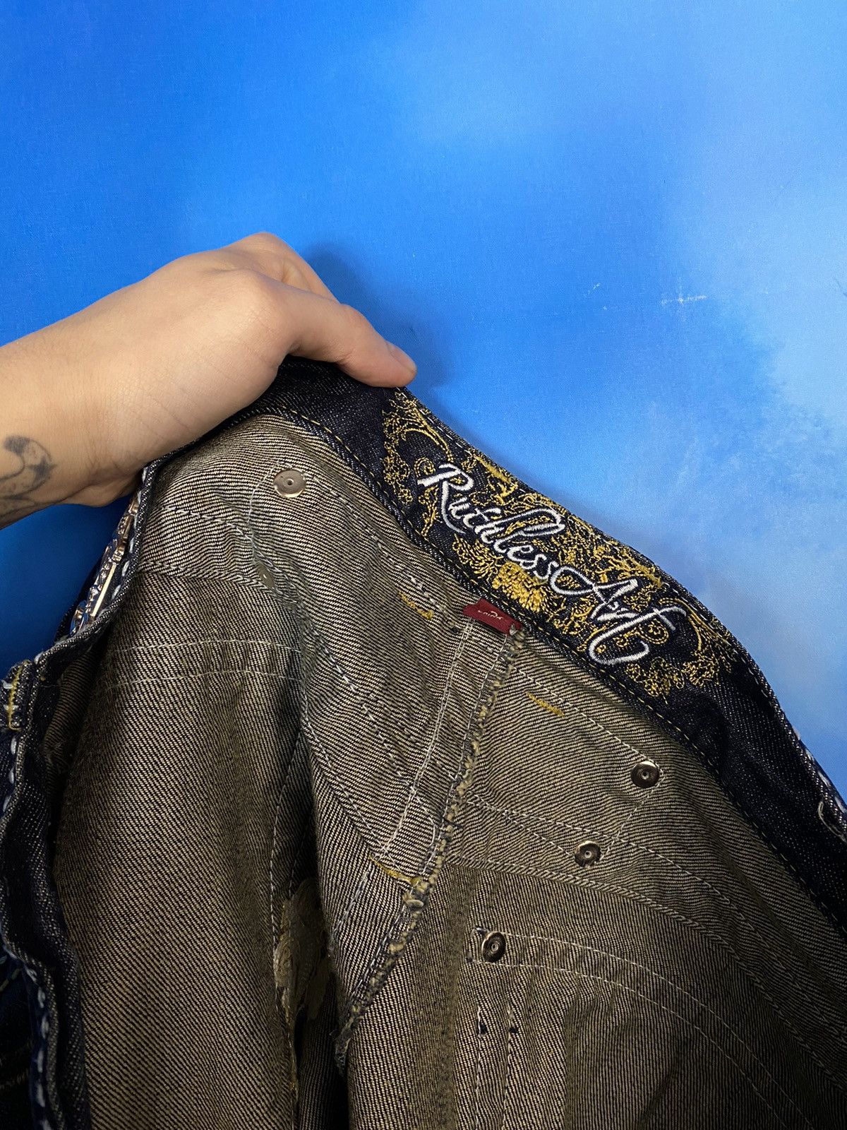 Japanese Brand × Vintage Ruthless Art sk8 rap baggy pants y2k Ed Hardy style Size US 38 / EU 54 - 12 Thumbnail