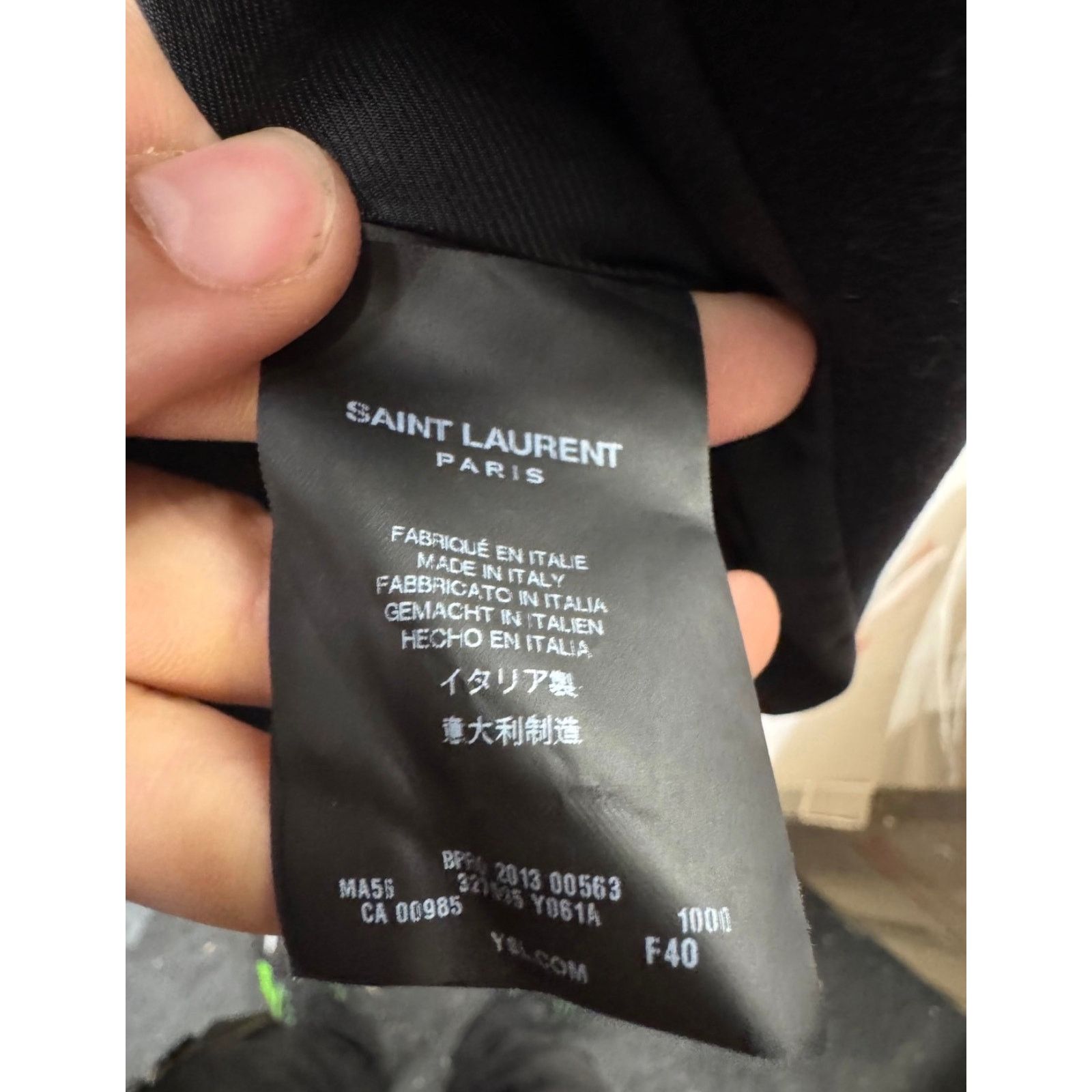 Saint Laurent Paris NWOT Saint Laurent Black Wool Belted Coat - Size L (FR40) Size M / US 6-8 / IT 42-44 - 5 Thumbnail