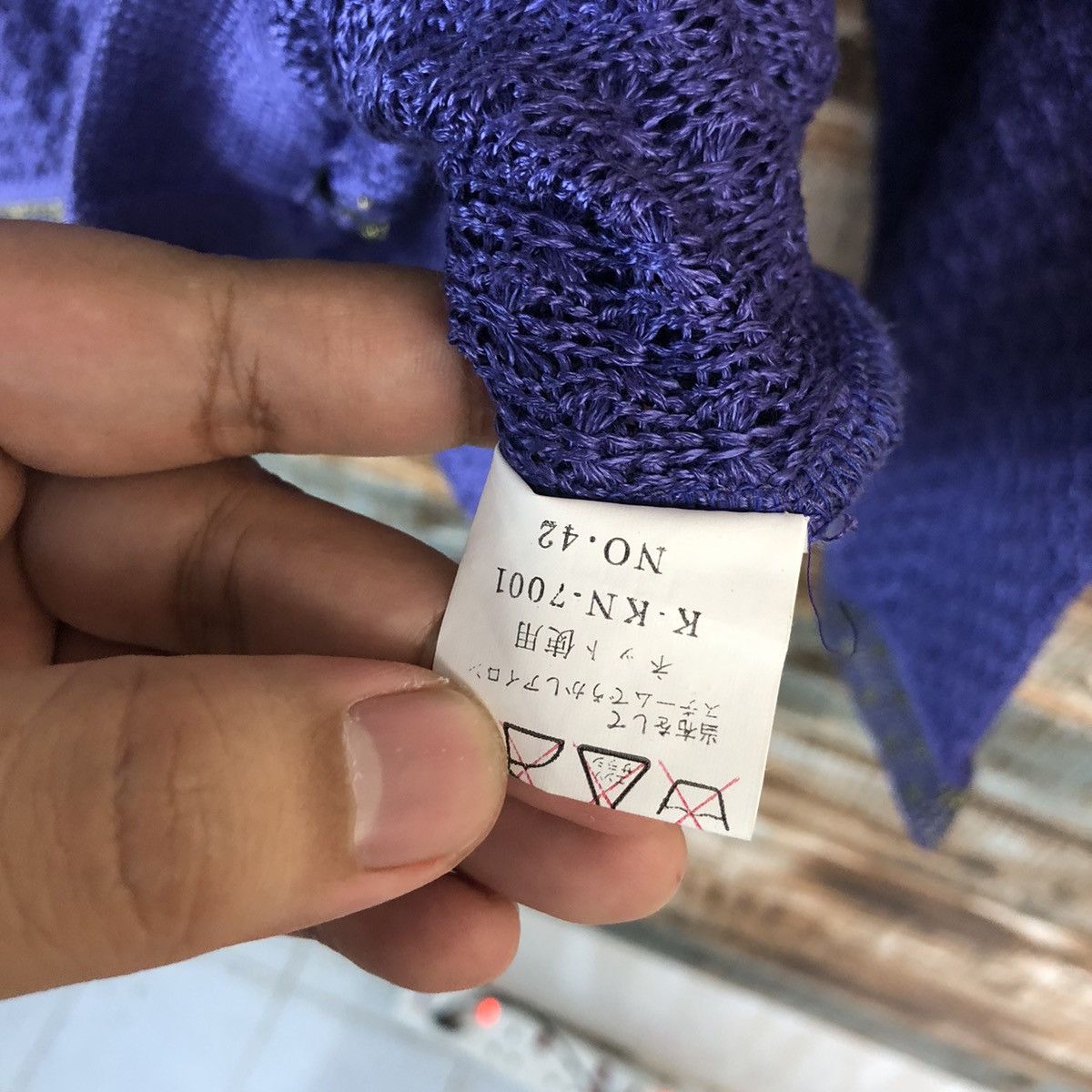 Japanese Brand Elegant Embroidery Purple Cardigan Knitwear #A2350 Size M / US 6-8 / IT 42-44 - 11 Thumbnail