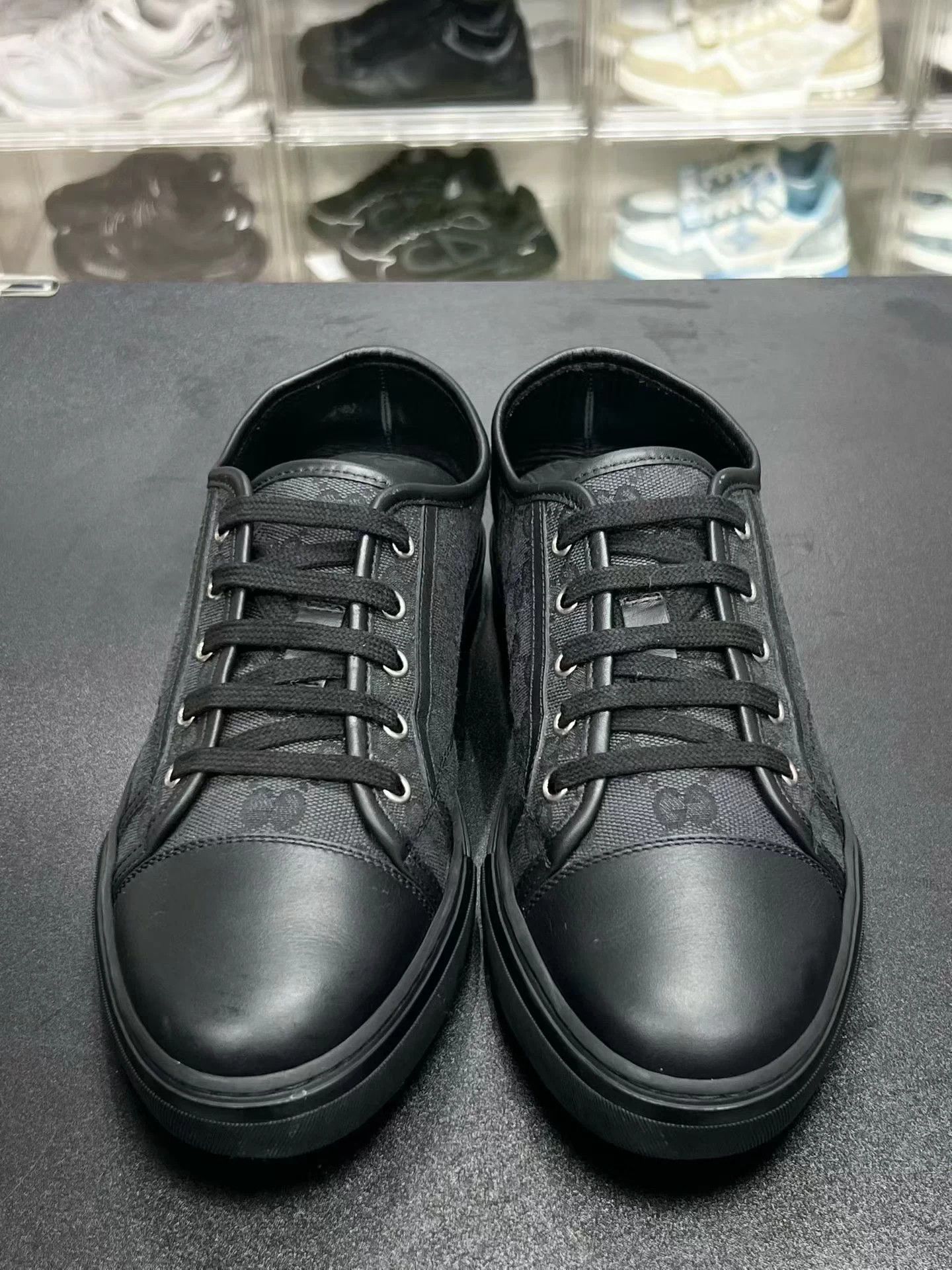 Gucci GUCCI Canvas All Over Print Black 40.5 Size US 7.5 / EU 40-41 - 2 Thumbnail
