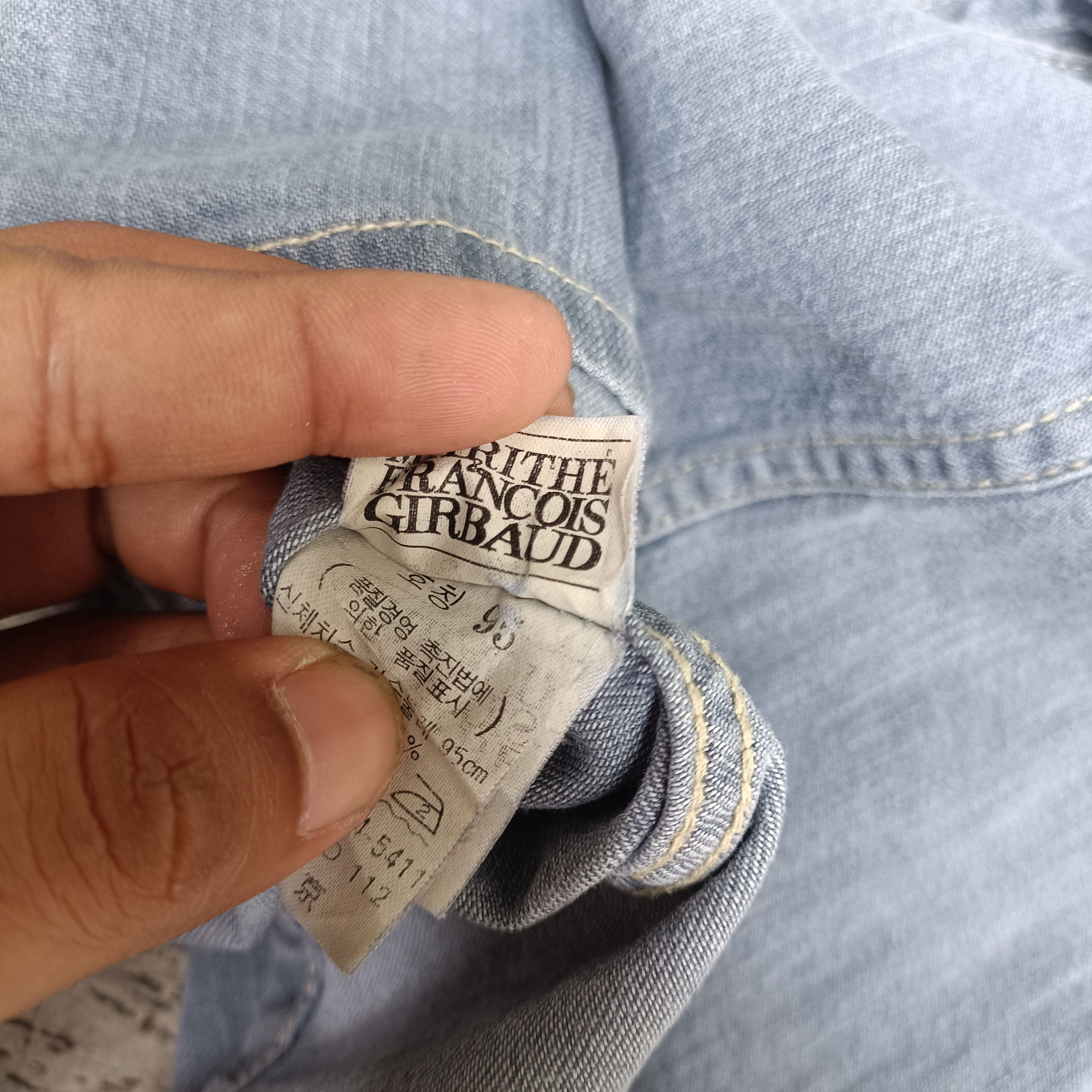 Marithe + Francois Girbaud Vintage MFG Stone Washed Denim Jacket W buckle back Size M / US 6-8 / IT 42-44 - 10 Thumbnail
