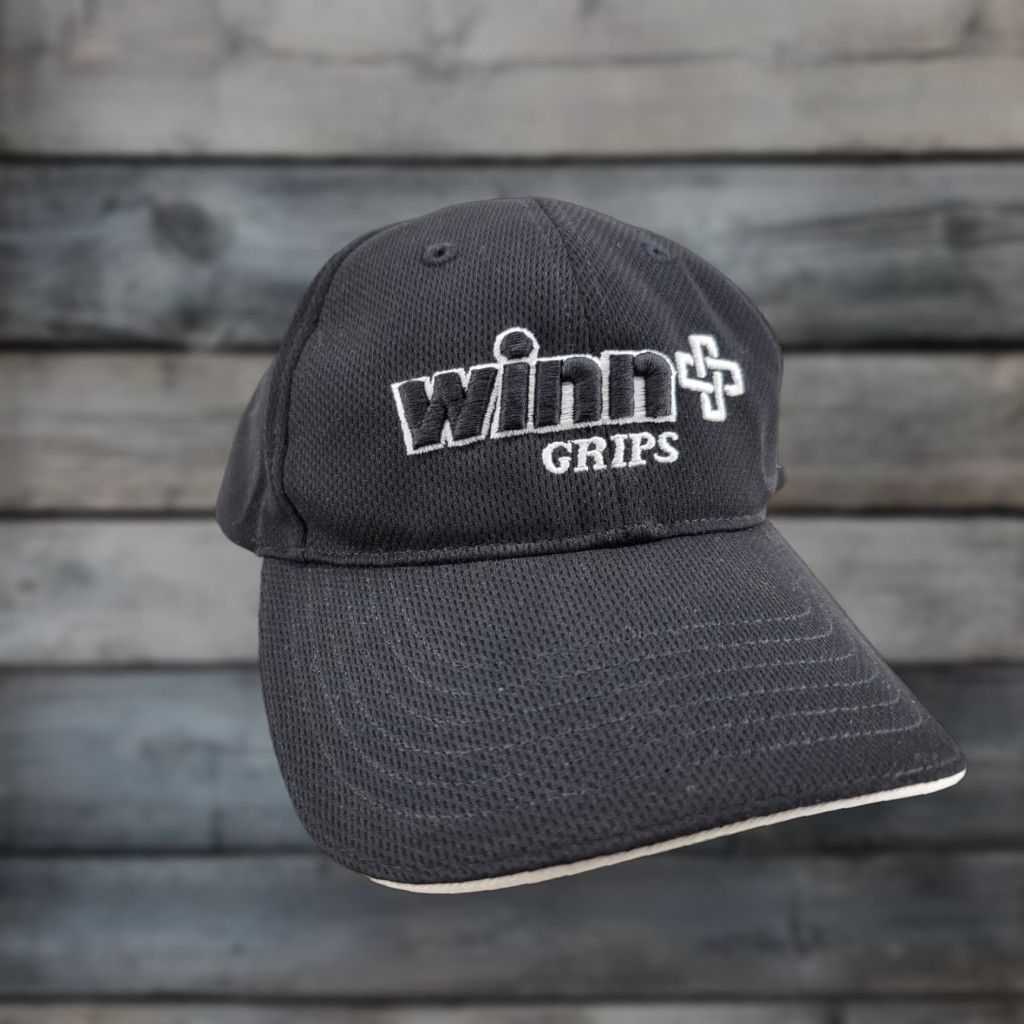 Vintage Winn Grips Golfing Strapback Black Baseball Cap Hat Size ONE SIZE - 1 Thumbnail