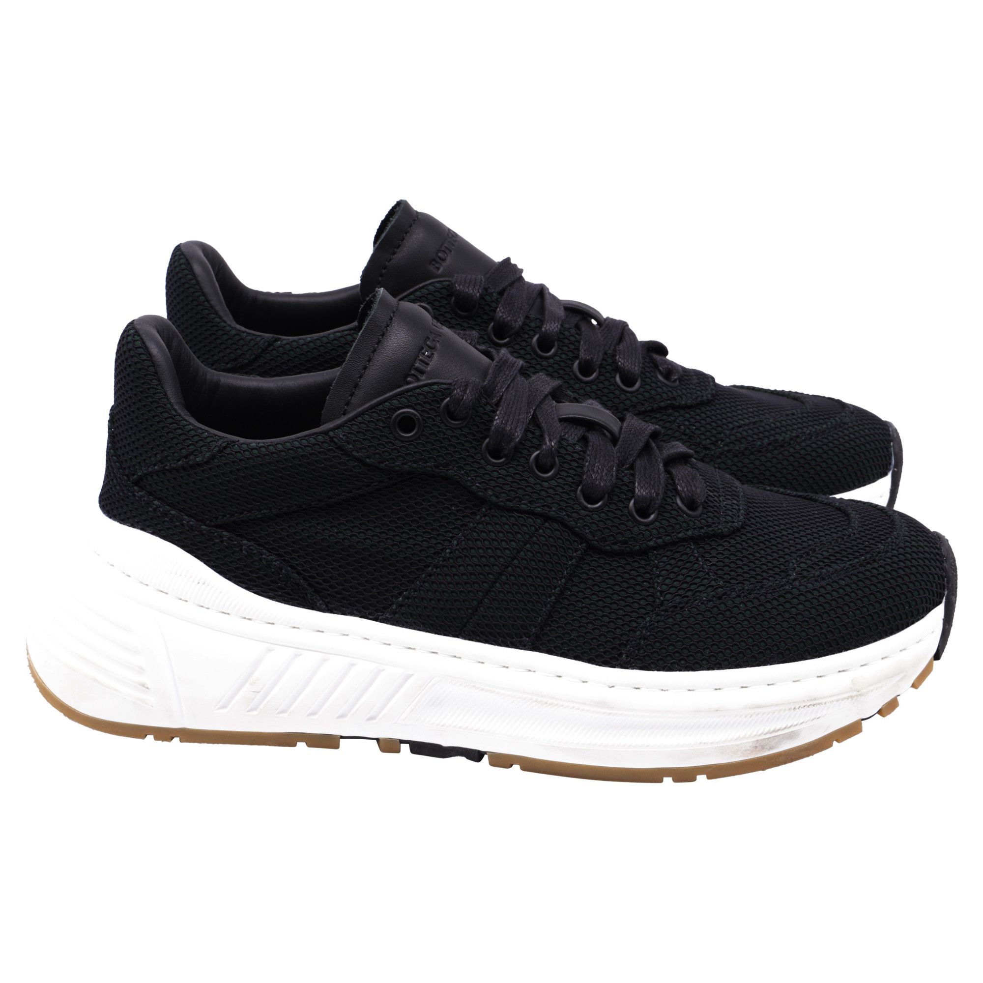 Bottega Veneta Bottega Veneta Mesh Speedster Sneakers in Black Canvas Size US 9 / IT 39 - 1 Thumbnail