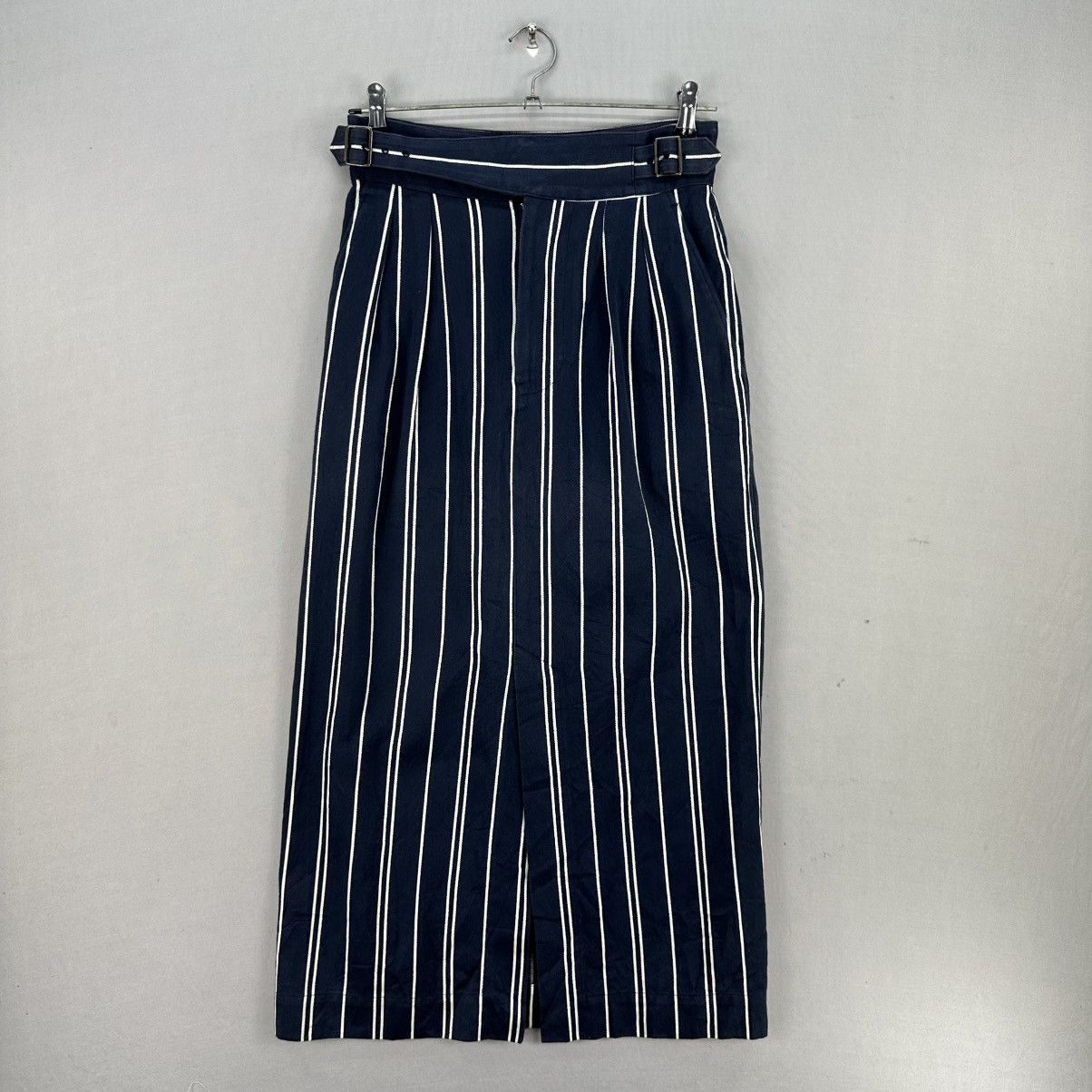 Phlannel Phlannel British Gurkha Maxi Skirt Ladies Blue Stripe Size 28" / US 6 / IT 42 - 3 Thumbnail