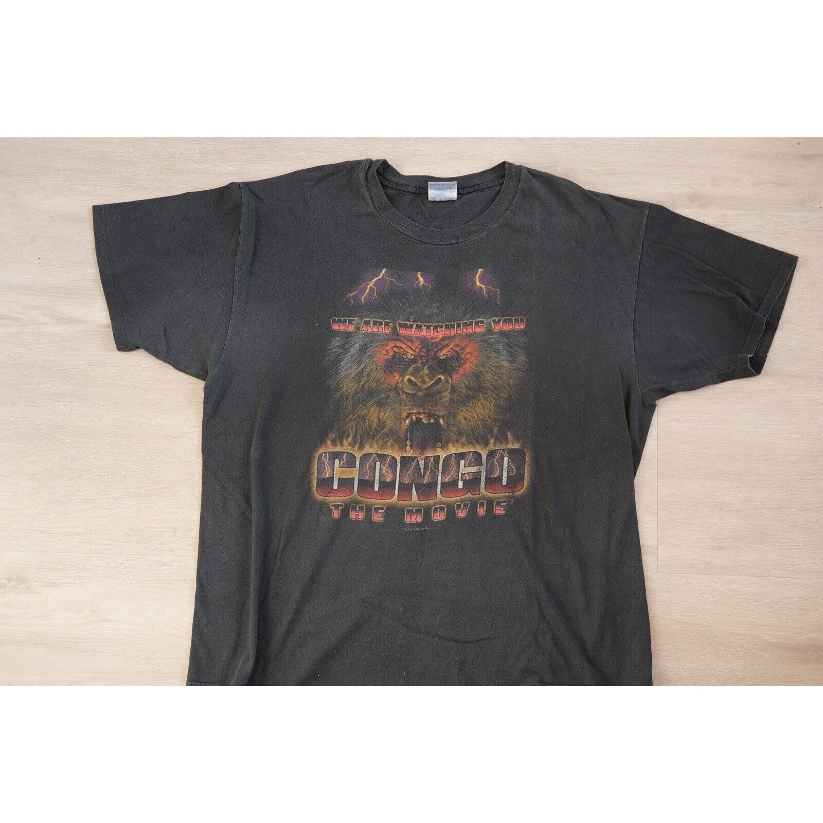 Hanes Vintage 90s Hanes Congo Watching You Movie Promo T-Shirt XL Size US XL / EU 56 / 4 - 2 Thumbnail