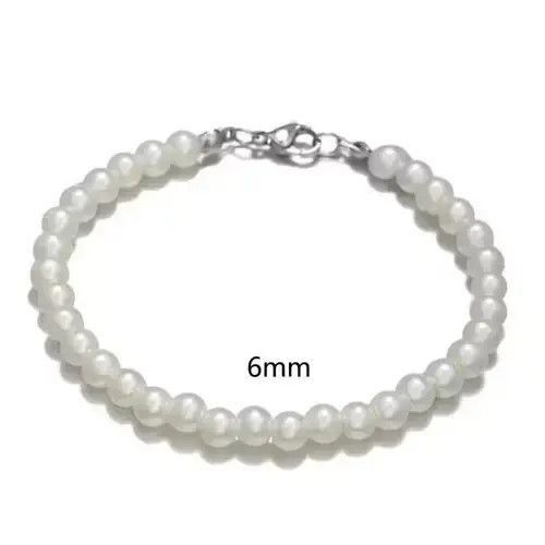 Jewelry 6mm Handmade Elastic Beads Bracelets Size ONE SIZE - 3 Thumbnail