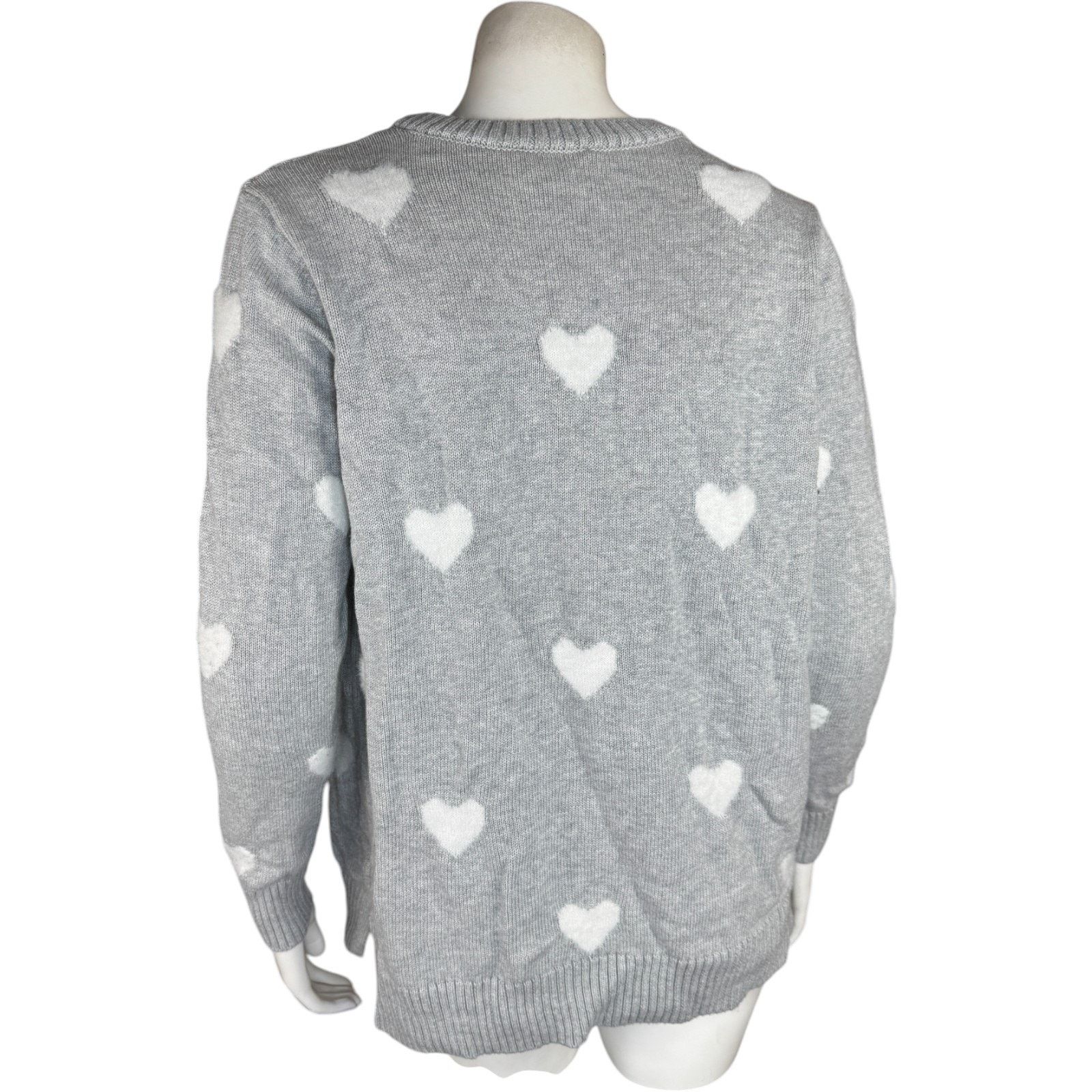 Other Belle by Kim GravelFuzzy Heart Cardigan Heather Gray Medium Size M / US 6-8 / IT 42-44 - 3 Thumbnail