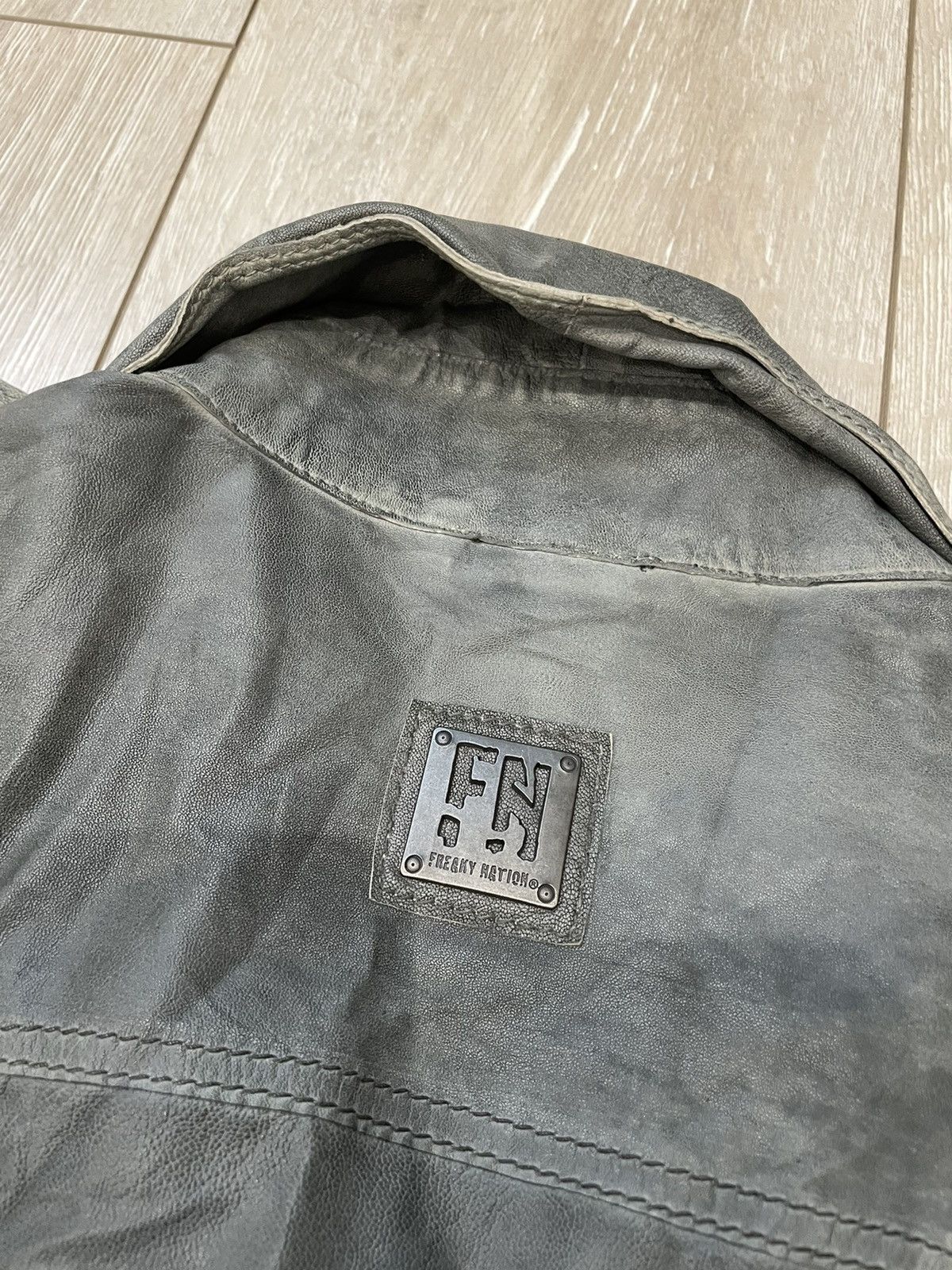 Designer × Japanese Brand Vintage Freaky Nations leather jacket woman's Size M / US 6-8 / IT 42-44 - 6 Thumbnail