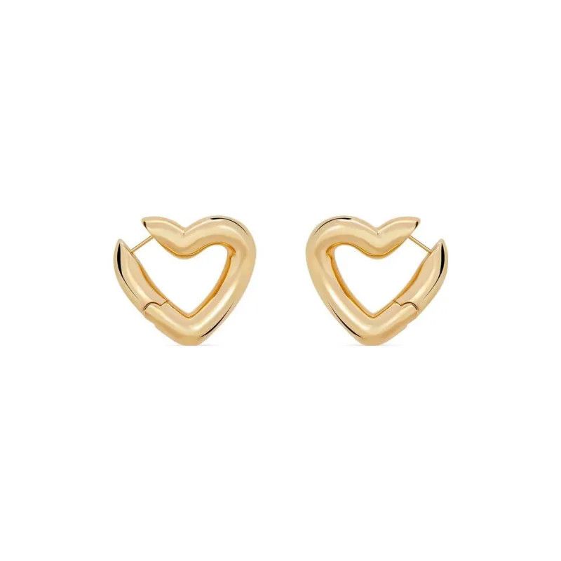 Balenciaga o1bcso1str0325 Size: OS / Loop Heart Earrings in Gold Size ONE SIZE - 2 Thumbnail