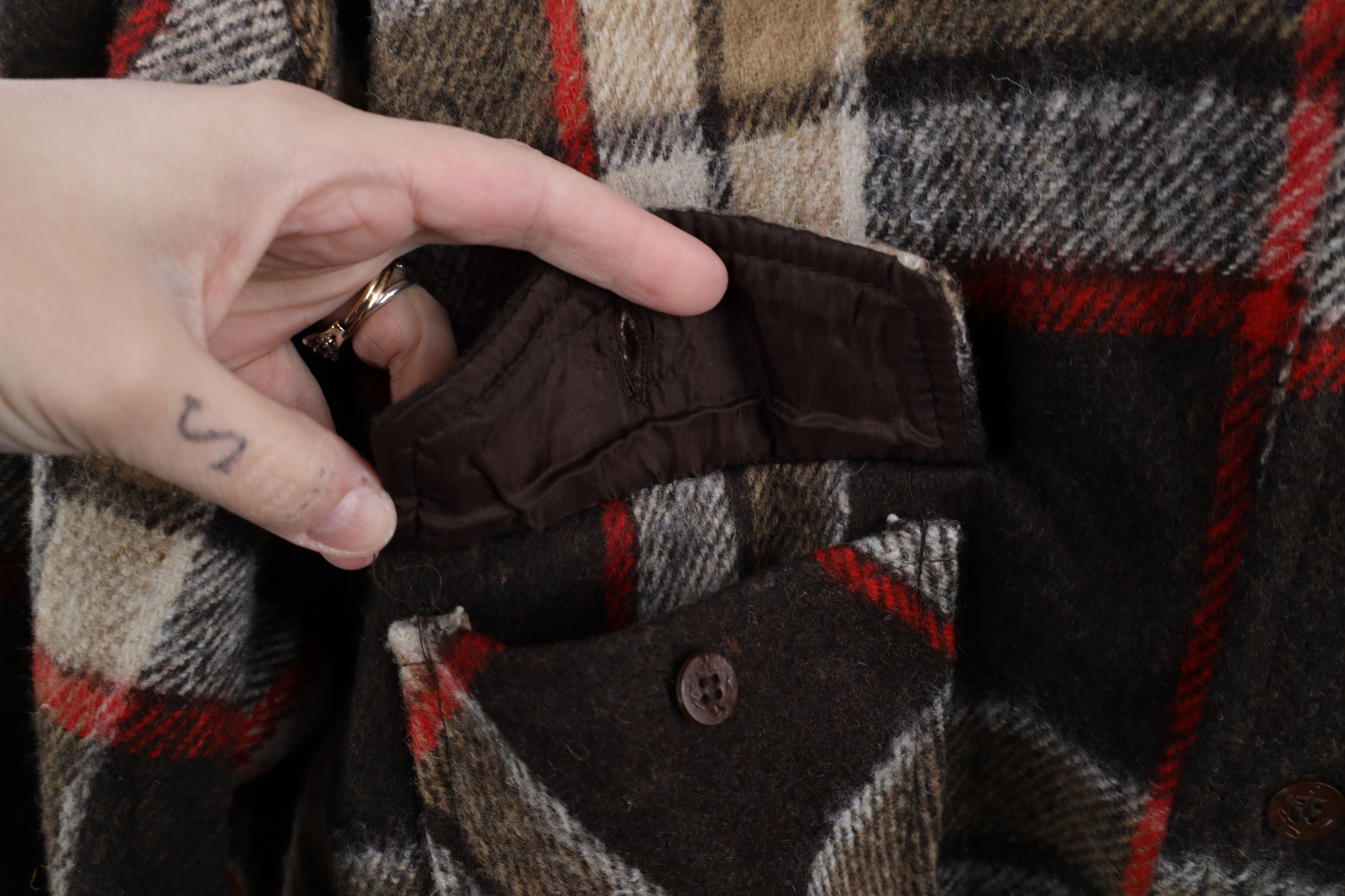 Vintage Vintage 70s 80s Streetwear CPO Shirt Jacket Jac Shirt Plaid Size US L / EU 52-54 / 3 - 7 Thumbnail