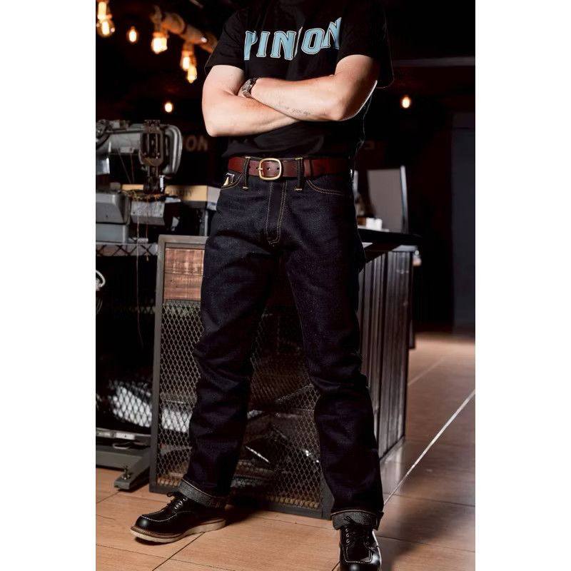 Japanese Brand 💥Pinion snow Lion x Lanna 21oz slim fit jeans Size US 33 - 5 Thumbnail