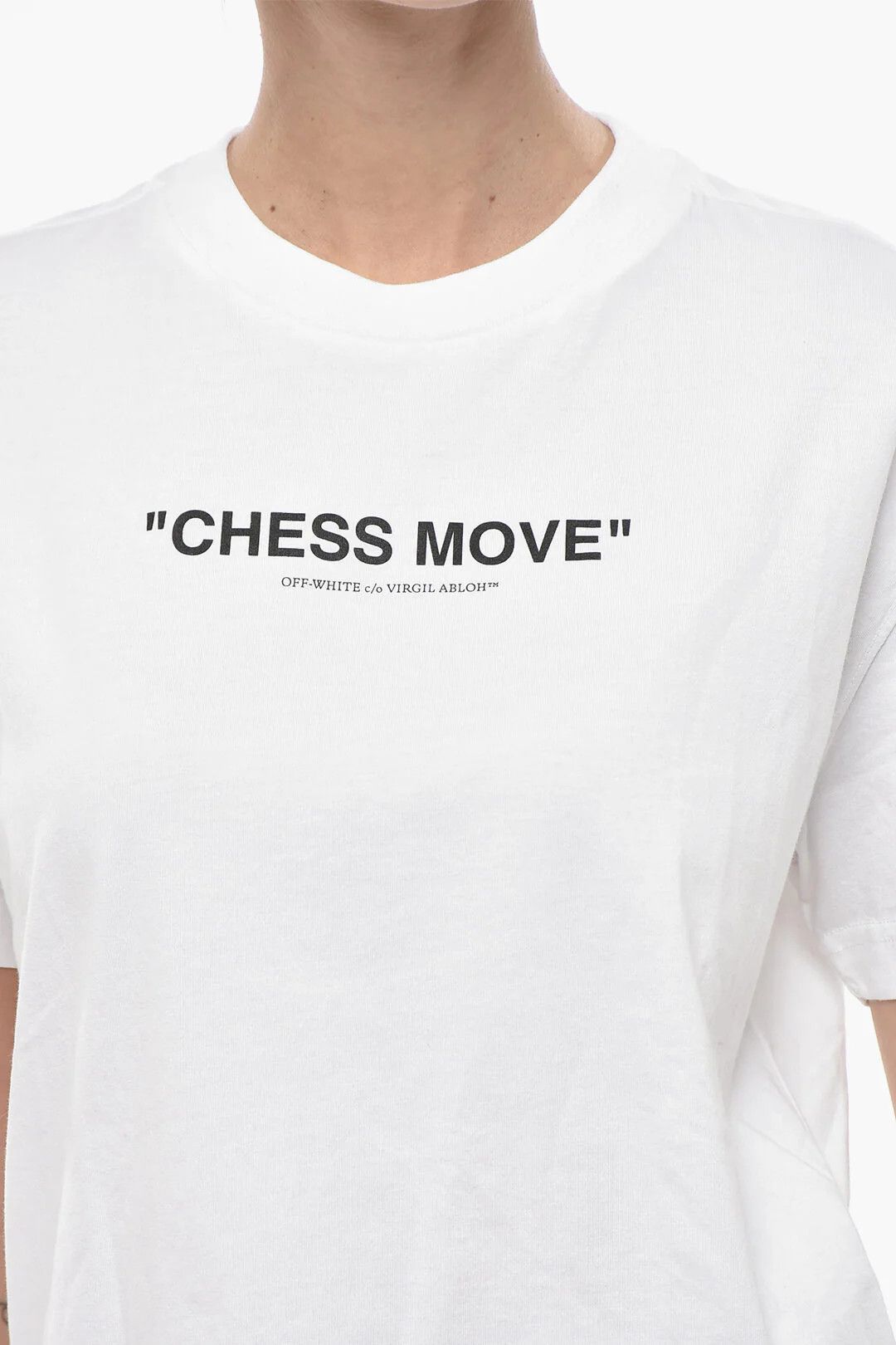 Off-White og1mm0426 Cotton Crewneck T-Shirt in White Size L / US 10 / IT 46 - 3 Thumbnail