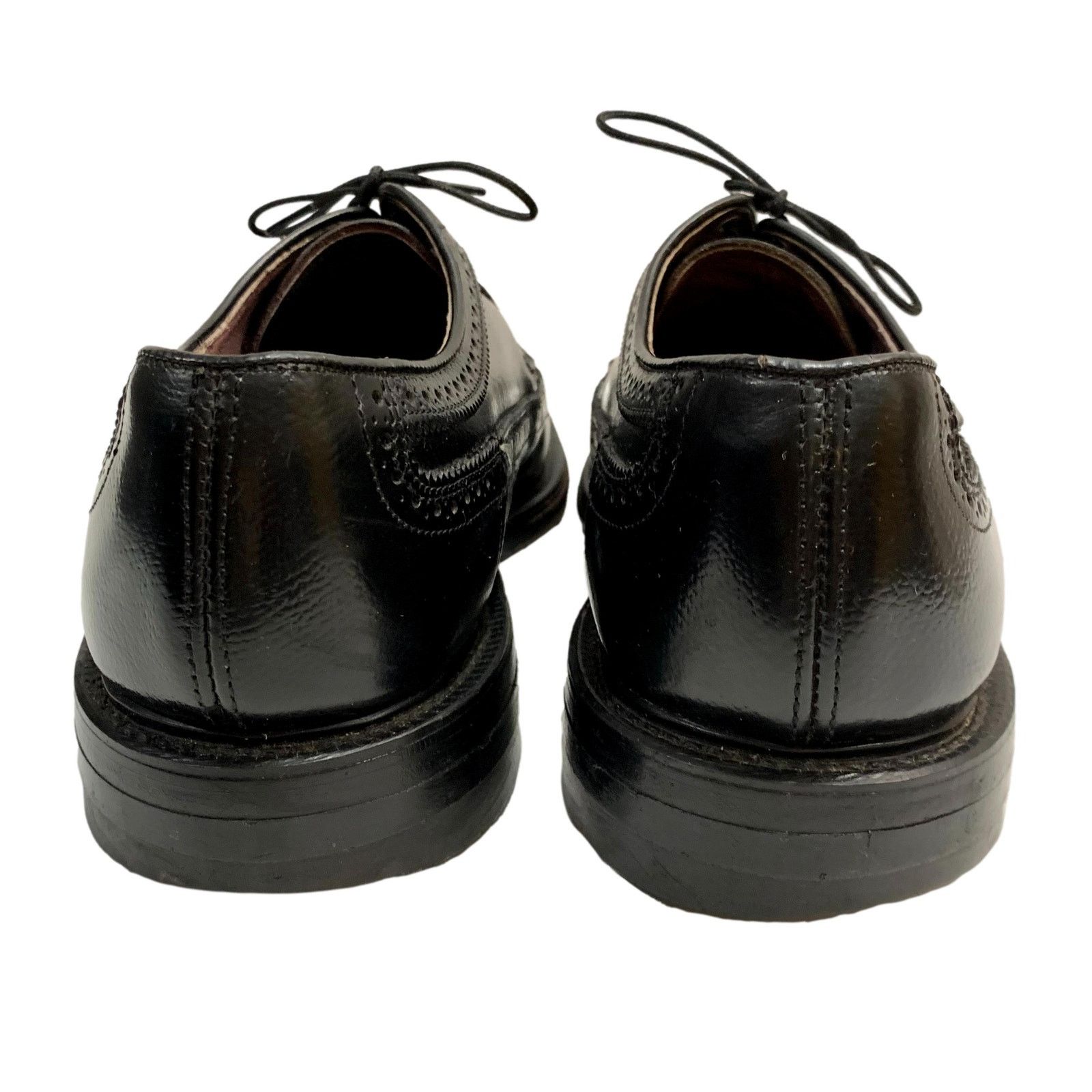 Genuine Leather × Vintage Vintage Hanover Black Leather Wingtips Longwings | 9.5 EEE Size US 9.5 / EU 42-43 - 6 Thumbnail