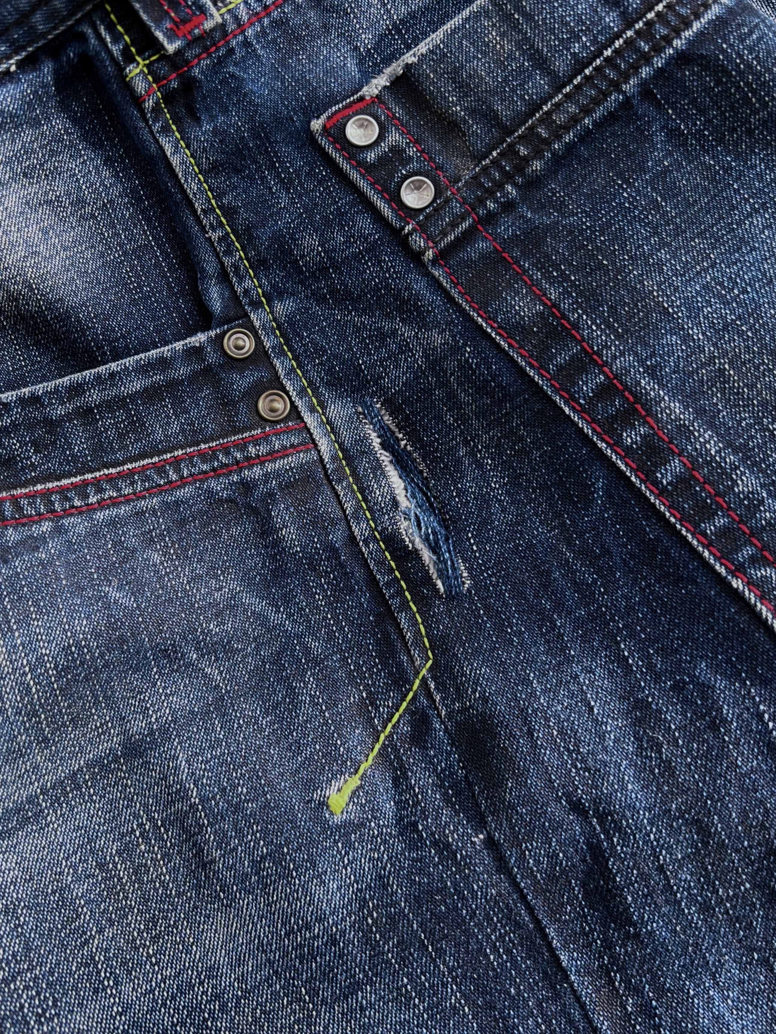 Diesel Y2K Vintage Diesel Flared Baggy Distressed Denim Jeans Size US 34 / EU 50 - 17 Thumbnail