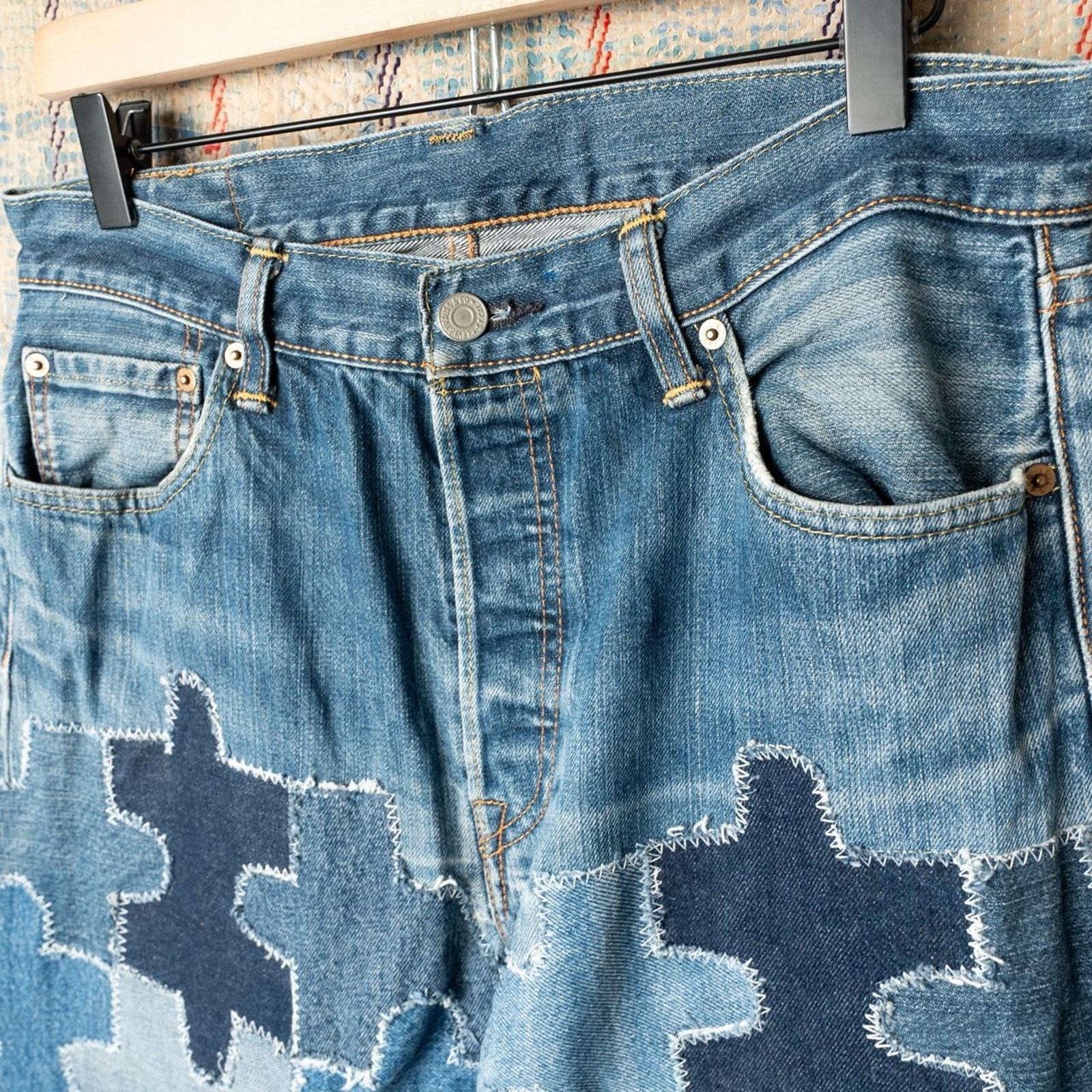 Levi's Custom levis patchwork jeans size 32x34 Size US 32 / EU 48 - 4 Thumbnail