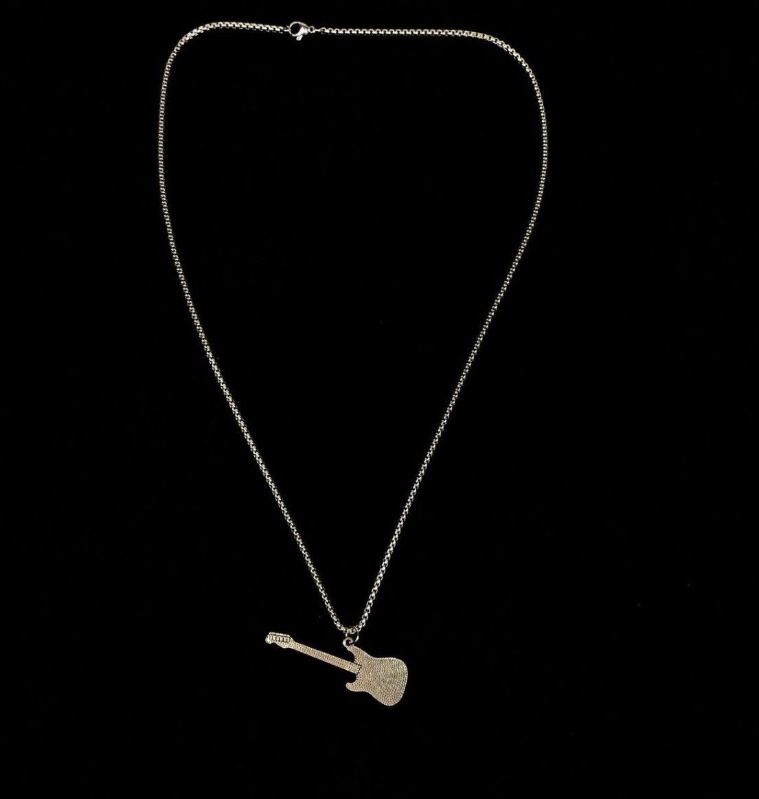 Jewelry Guitar Necklace Y2K Gothic Punk Chain Size ONE SIZE - 4 Thumbnail