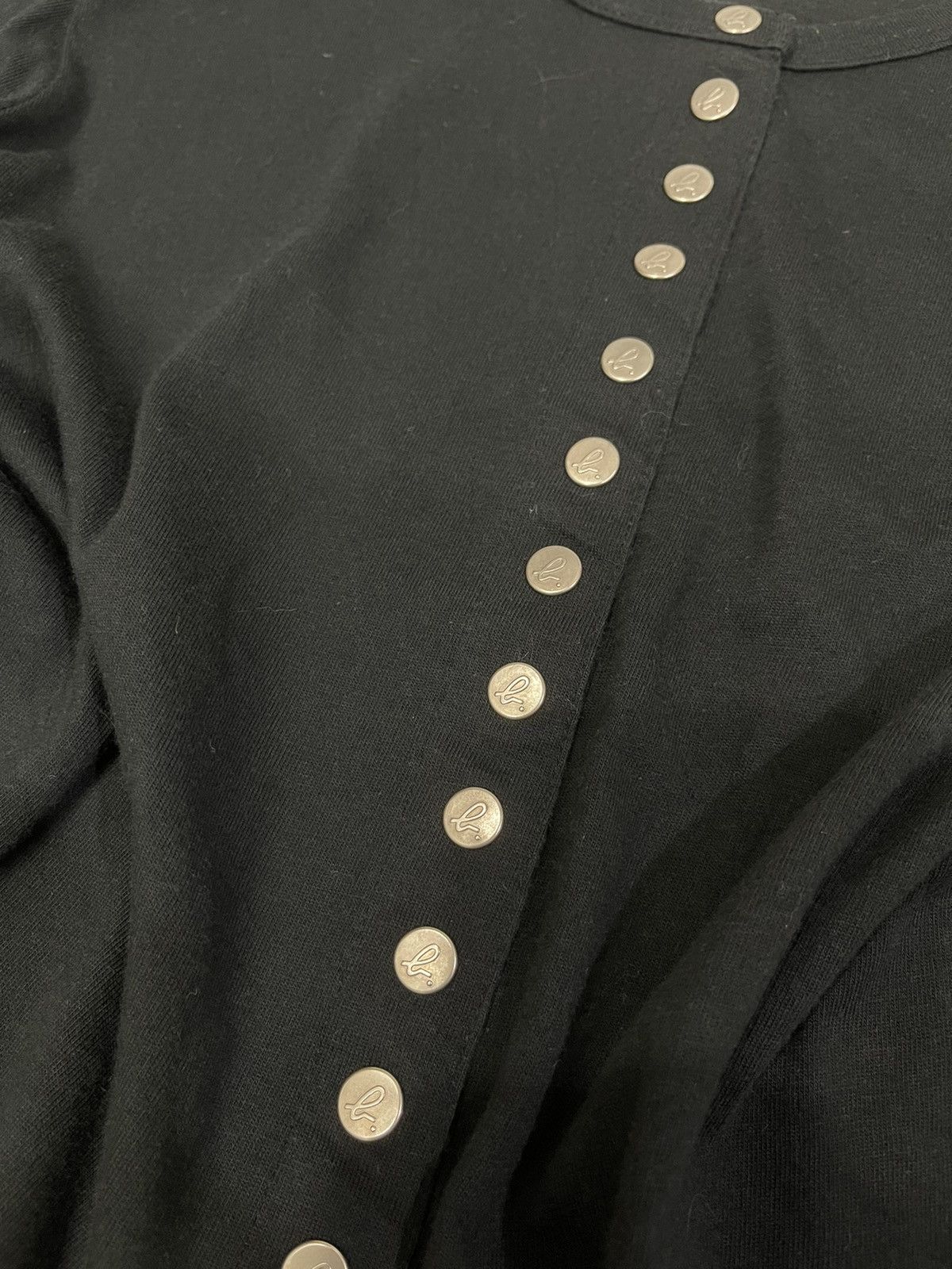 agnes b. agnes b. Snap Button Cardigan Pression Brushed Lining Black Size S / US 4 / IT 40 - 2 Thumbnail
