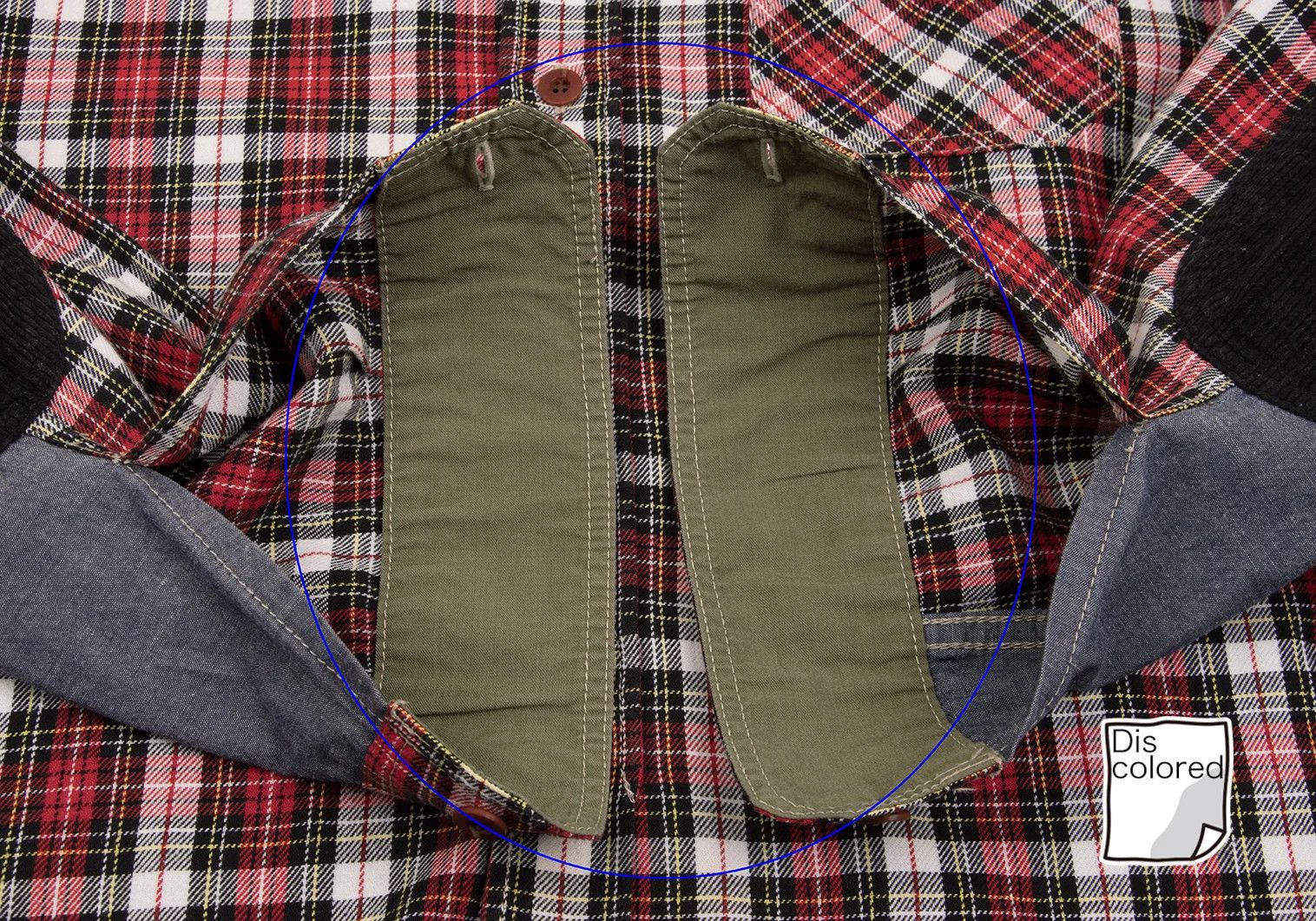 Junya Watanabe Elbow Patch Check Shirt in Red, White, and Khaki Size US S / EU 44-46 / 1 - 8 Thumbnail