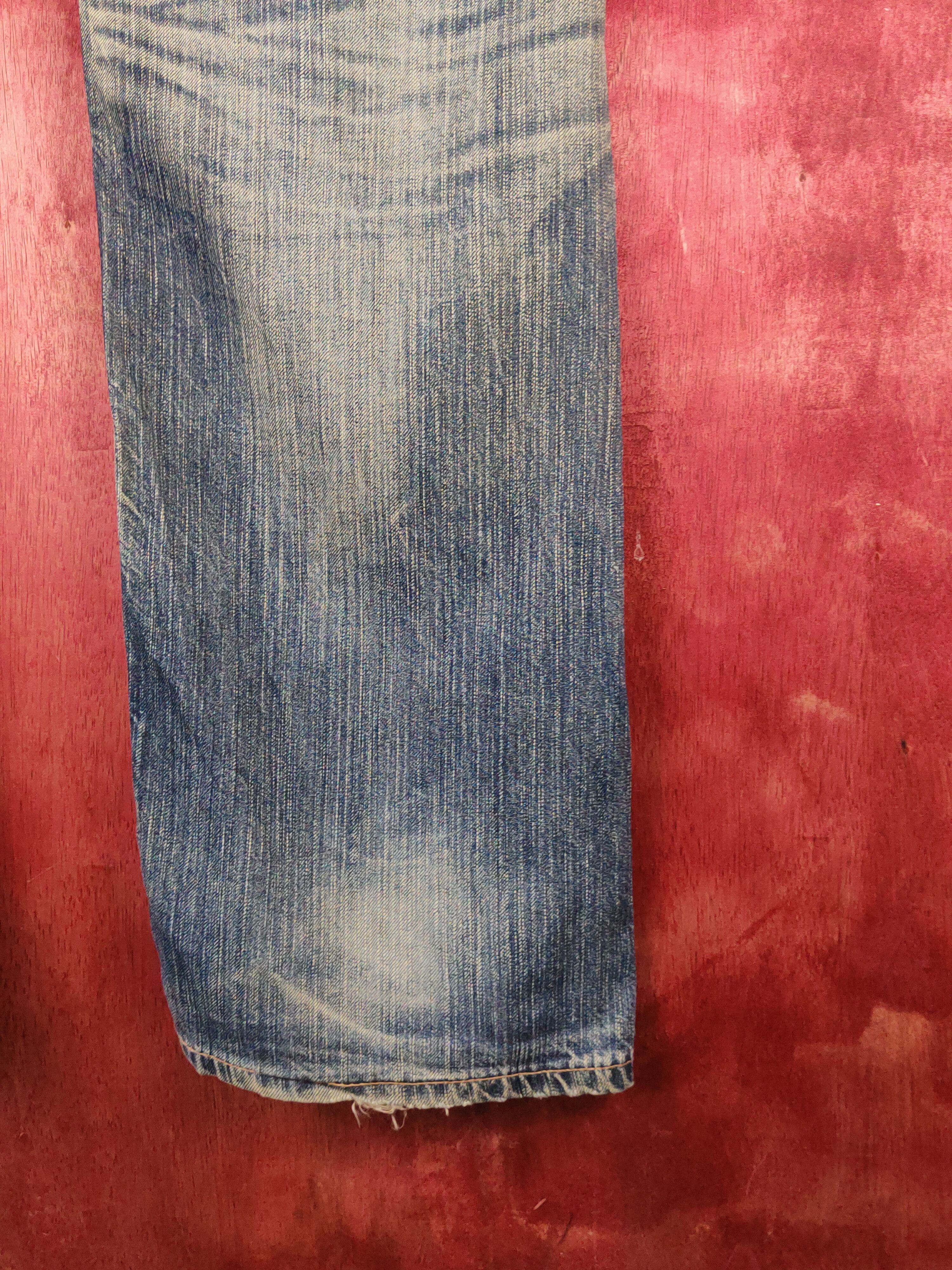 Edwin Edwin Dark Blue Faded Distressed Ripped Jeans #S2252 Size US 34 / EU 50 - 15 Thumbnail