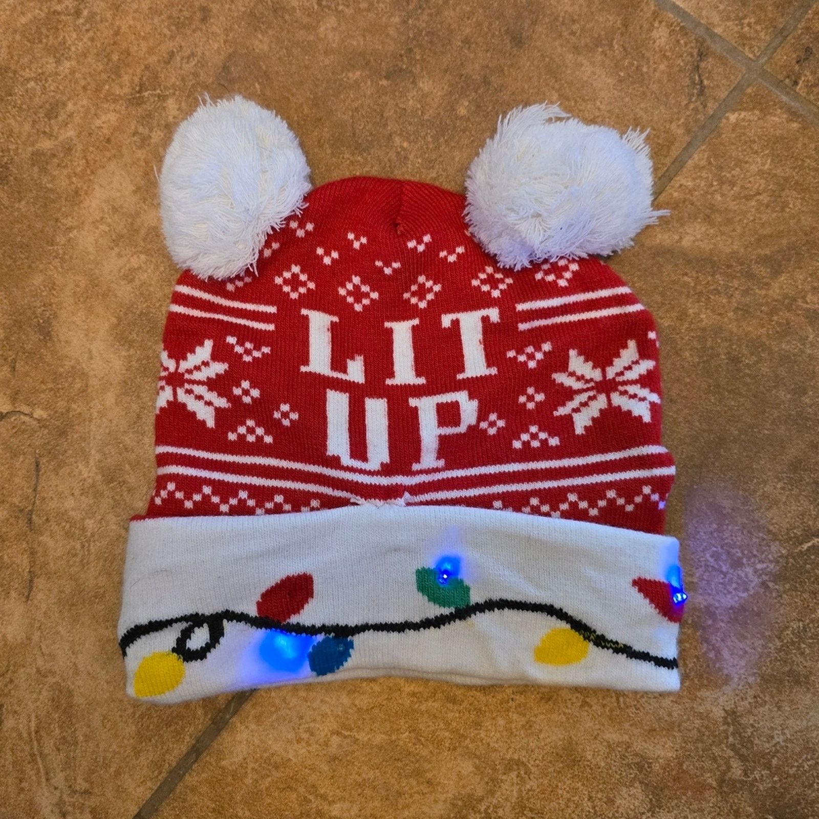 Other Lit Up Xmas Decorative Beanie Size ONE SIZE - 1 Thumbnail