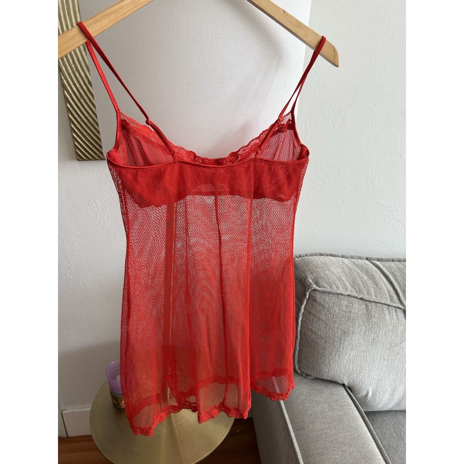Victoria's Secret Y2K Stretchy Lace Babydoll Nightie Slip Lingerie Sz 34C Size ONE SIZE - 2 Thumbnail