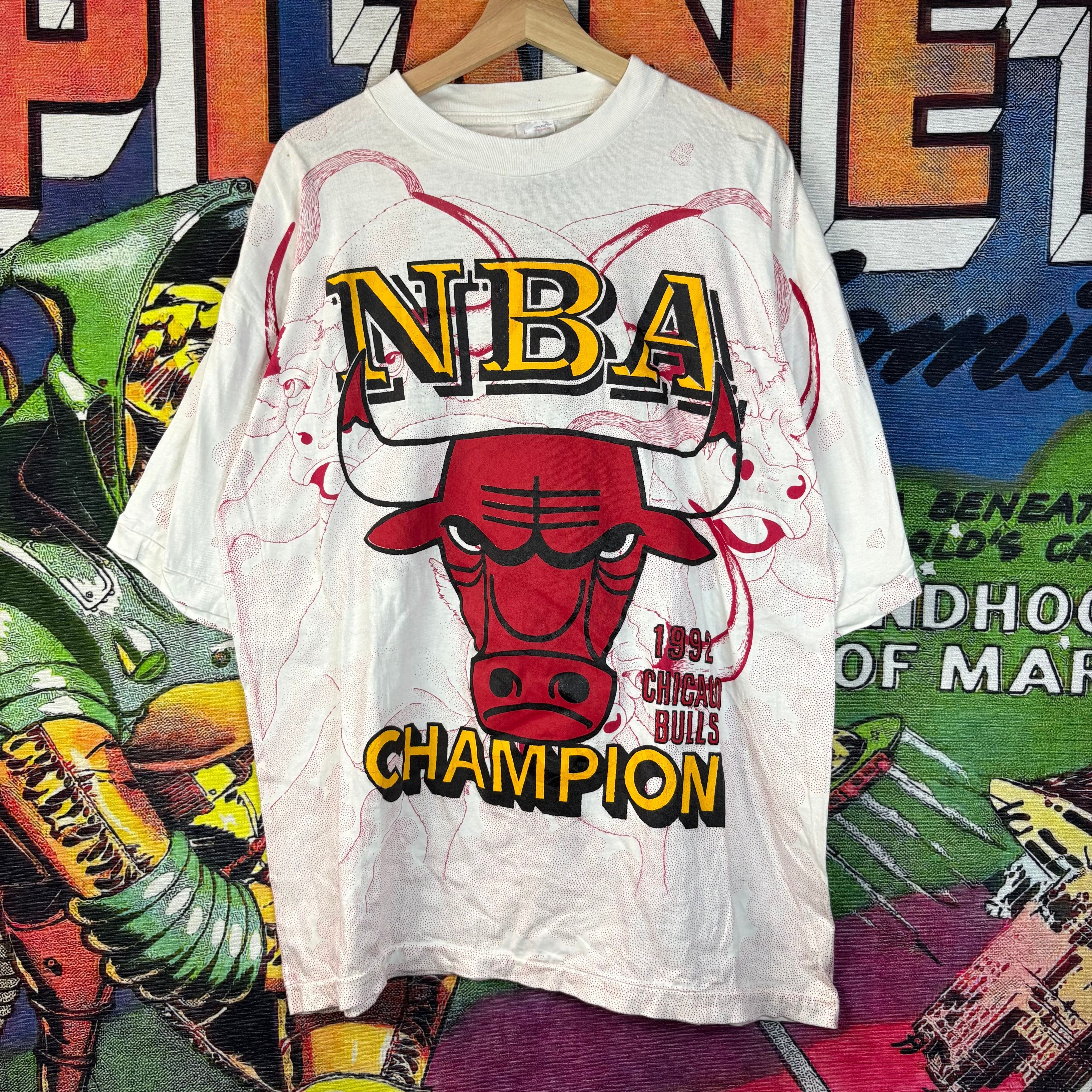 NBA Vintage 1992 NBA Finals Chicago Bulls Championship Tee Size US L / EU 52-54 / 3 - 1 Thumbnail