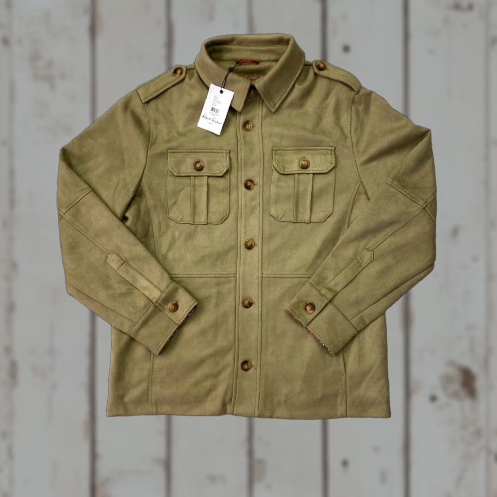 Robert Graham Robert Graham Vegan Suede Utility Jacket Button Full Zip Front Size M NEW NWT Size US M / EU 48-50 / 2 - 1 Thumbnail