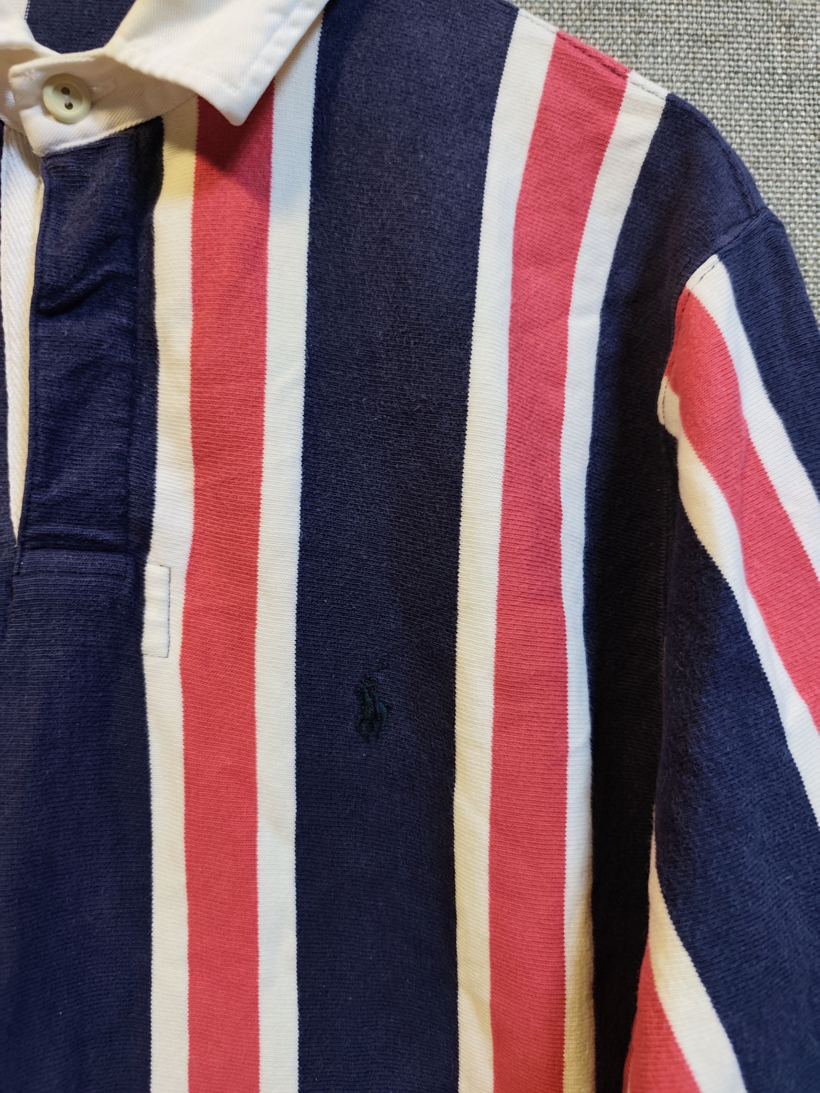 Polo Ralph Lauren Vintage 90s Polo Ralph Lauren Striped Rugby Shirt Size US M / EU 48-50 / 2 - 3 Thumbnail