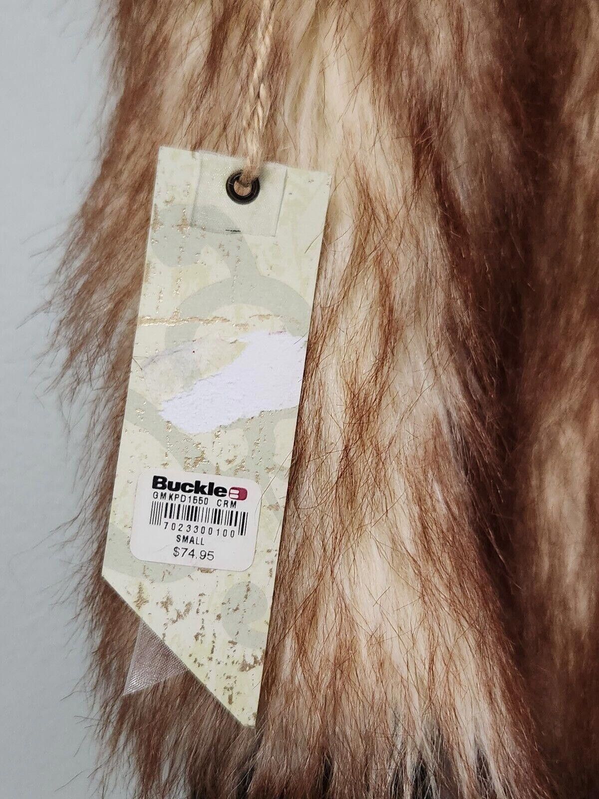 Other Gimmicks By BKE faux Fur Vest Plaid NWT $75 unique Western Size S / US 4 / IT 40 - 7 Thumbnail