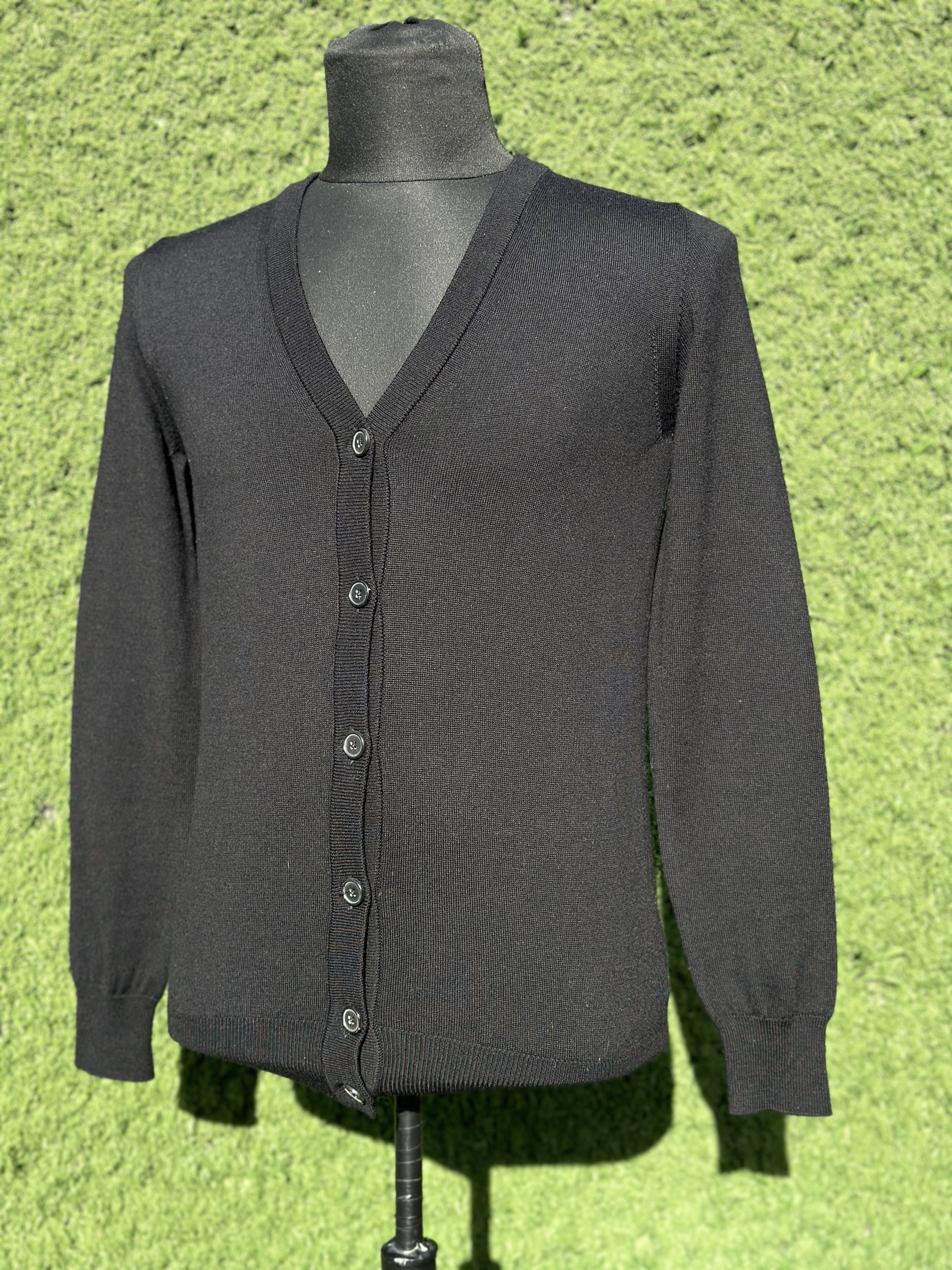 Maison Margiela Maison Margiela Four-Stitch Silk Elbow Patch Cardigan Size S Size S / US 4 / IT 40 - 5 Thumbnail