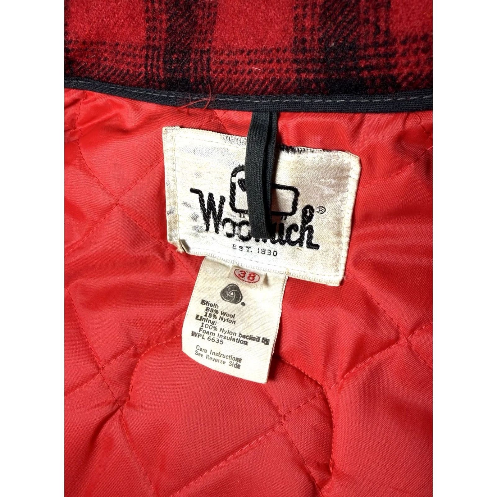 Vintage VINTAGE Woolrich Mackinaw Wool Red Buffalo Plaid Hunting Jacket Mens Size 38 Size US XXS / EU 40 - 7 Thumbnail