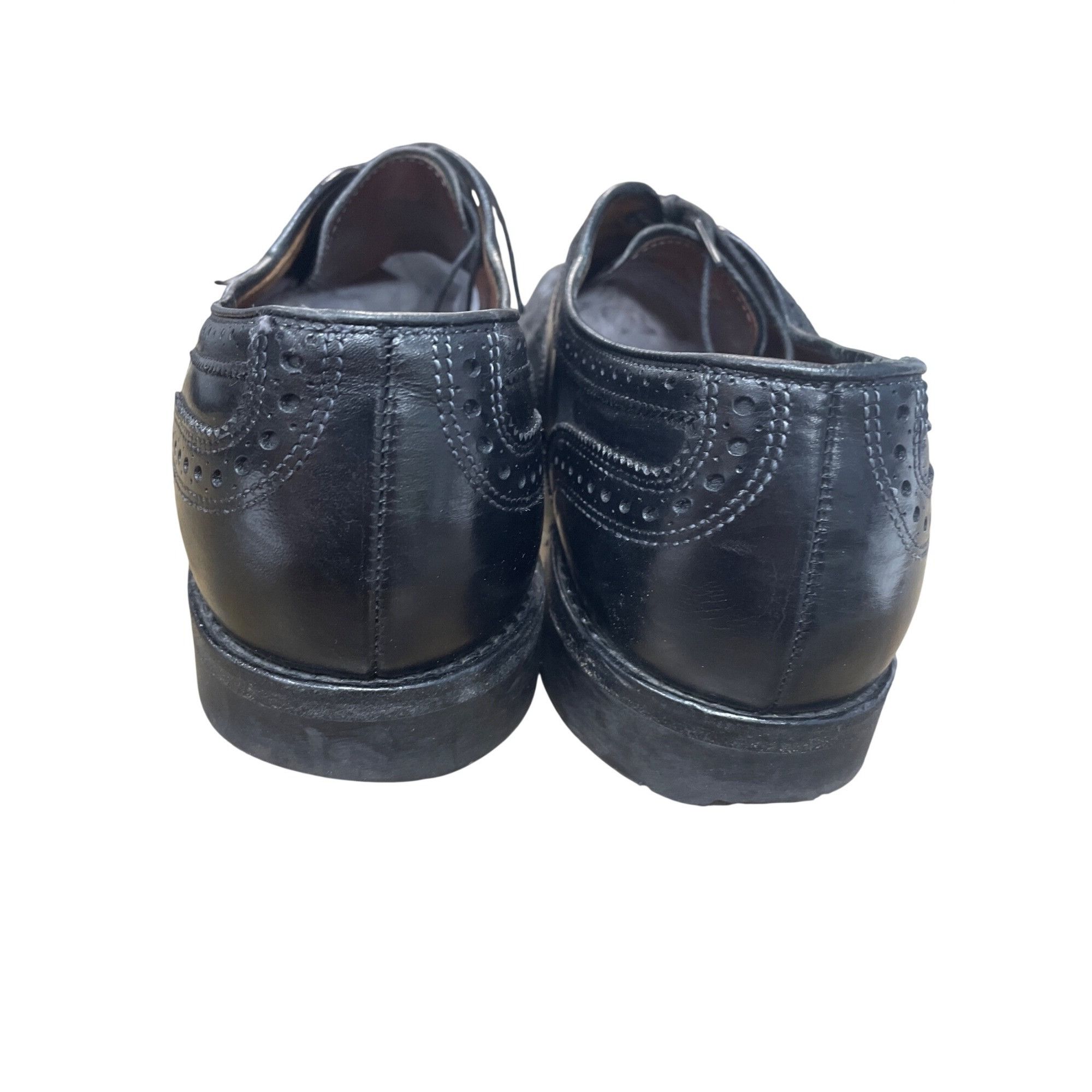 Allen Edmonds Allen Edmonds McAllister Mens Black Leather Wingtip Oxfords Size US 10.5 / EU 43-44 - 14 Thumbnail