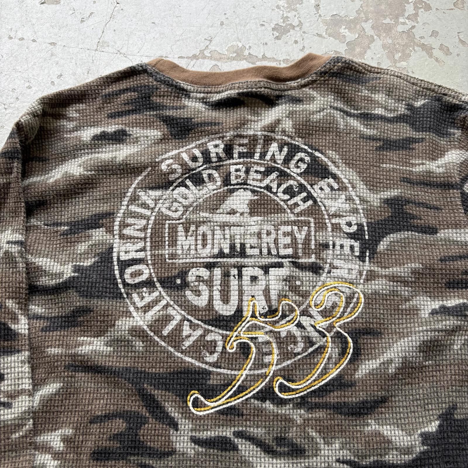 Old Navy × Vintage Vintage Y2K Old Navy California Surf Camo Thermal Shirt Size US S / EU 44-46 / 1 - 5 Thumbnail