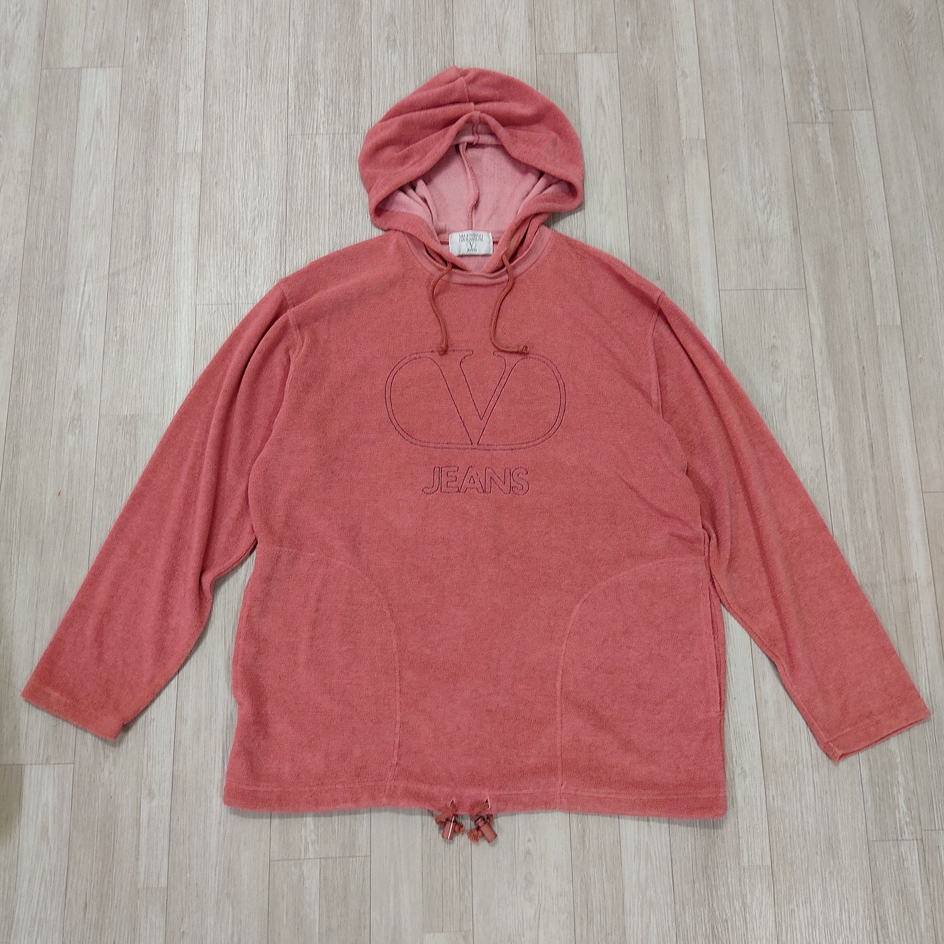 Valentino Valentino Garavani Jeans Soft Pile Hoodie Sweatshirt Size US XL / EU 56 / 4 - 3 Thumbnail